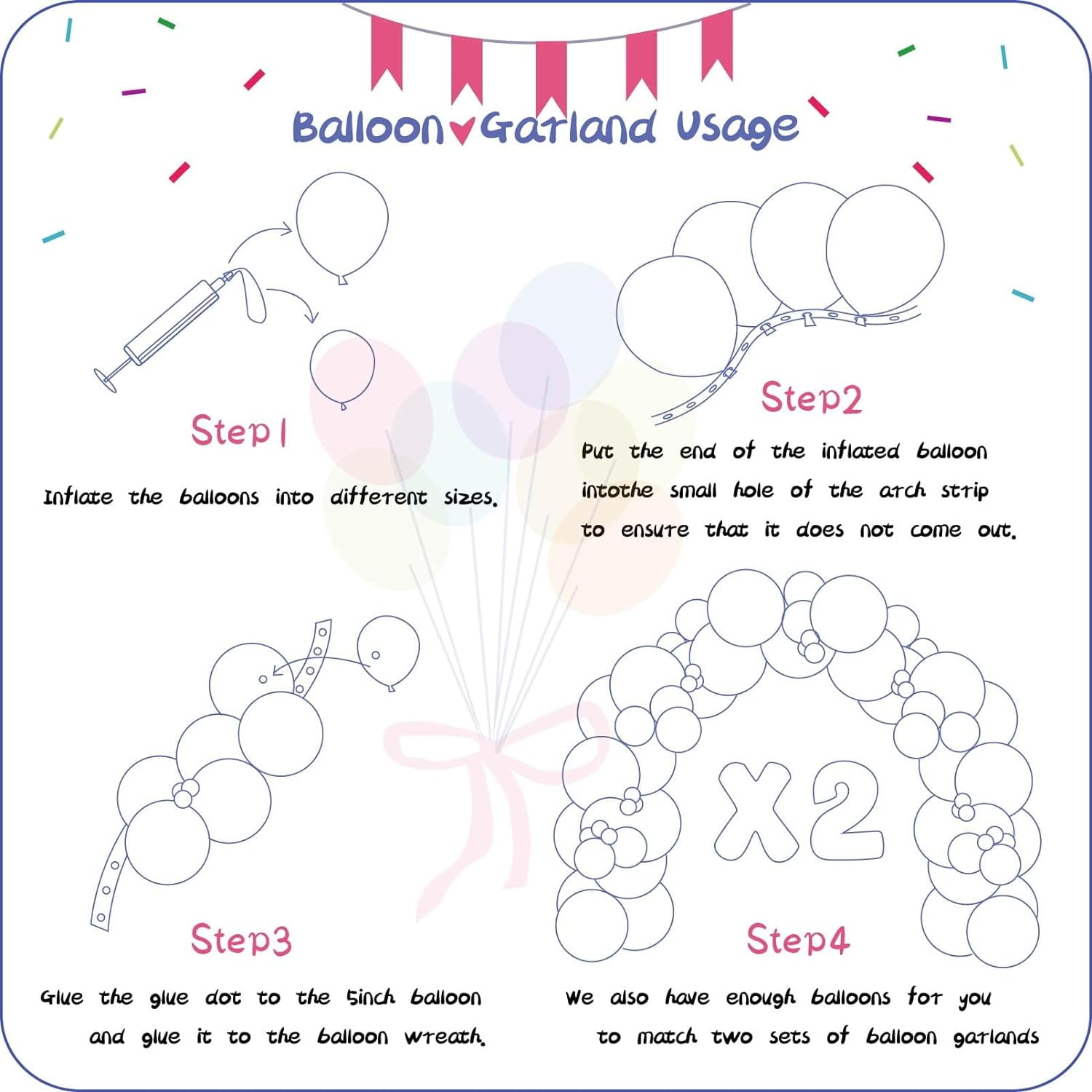 Party Decor Balloon Garland Arch Kit (Red, Black, White, 412 Pieces) fdnff