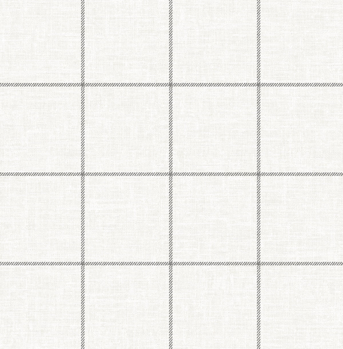 NextWall Charcoal & Linen Classic Striped Check Peel and Stick Wallpaper (Charcoal, 20.5 in. W x 18 ft. L) oplay