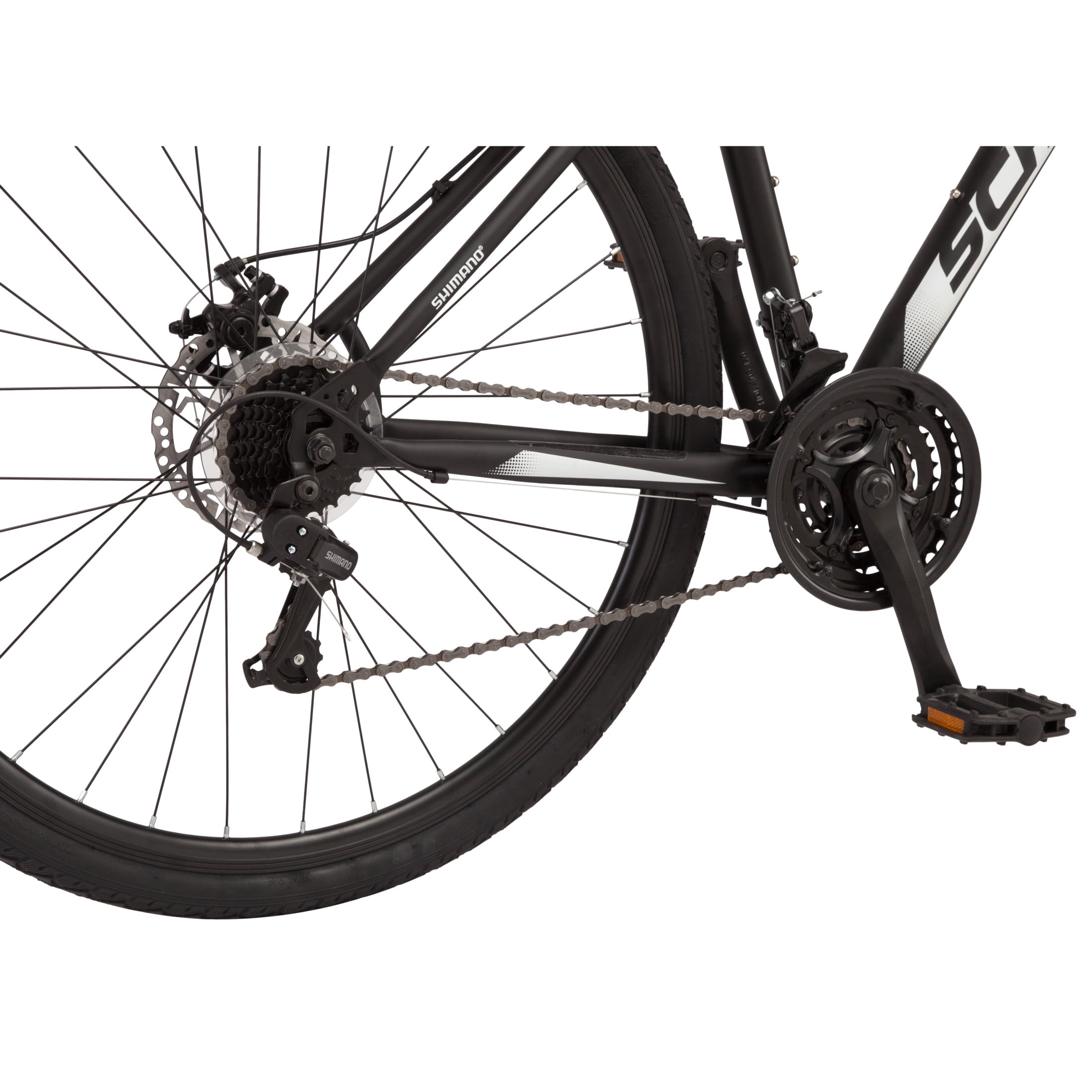 Schwinn Glenwood Hybrid Bike, 21-Speed Commuter Bicycle, Durable Steel Frame (Black, 700c Wheels) 65l10