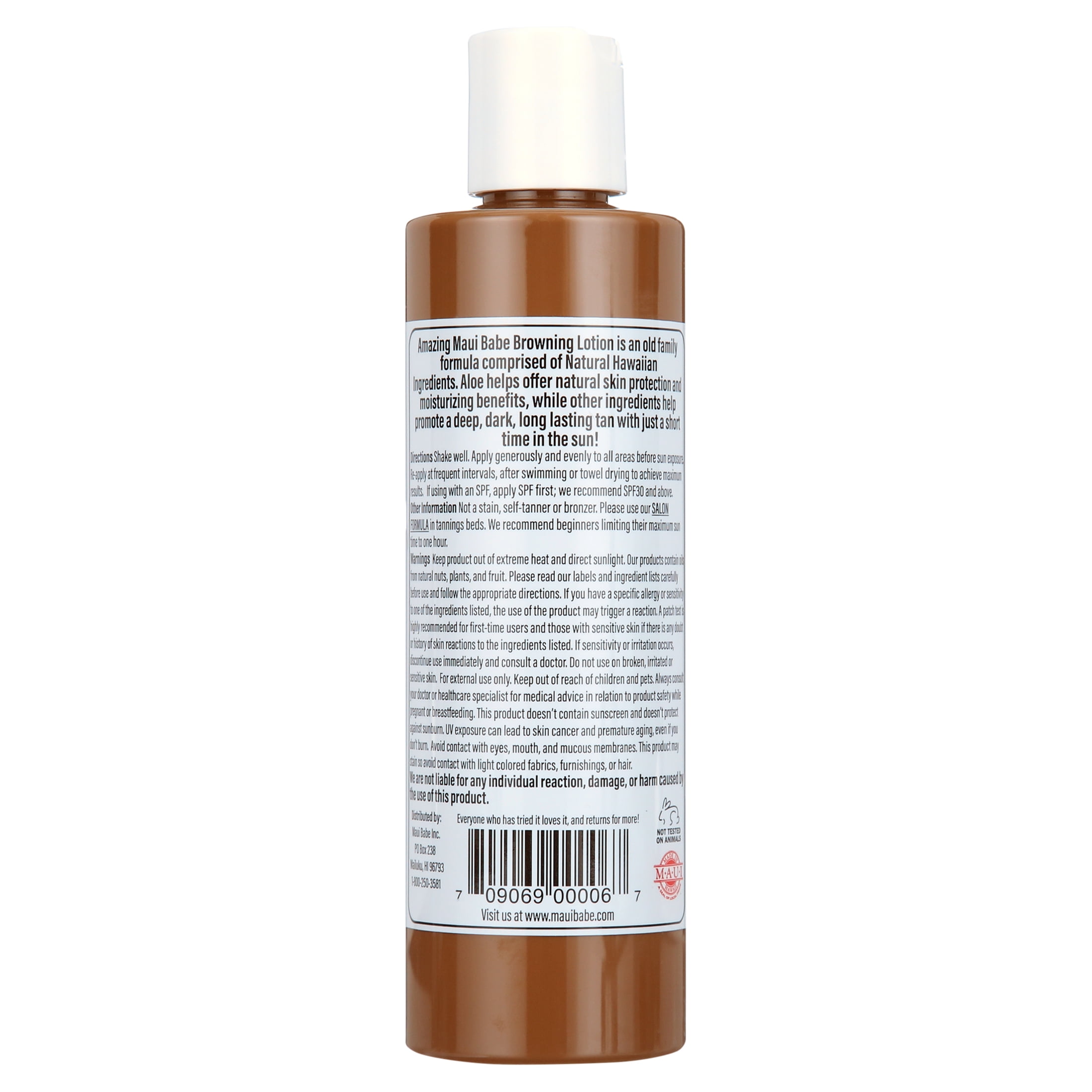 Maui Babe Browning Lotion Sun Tanning Accelerator for Natural Glow (8 oz, 2 Pack) vp10a