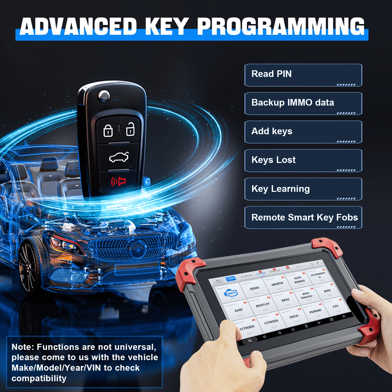 XTOOL D7X OBD2 Scanner Bidirectional Diagnostic Tool (Black, 1 Unit) bew47