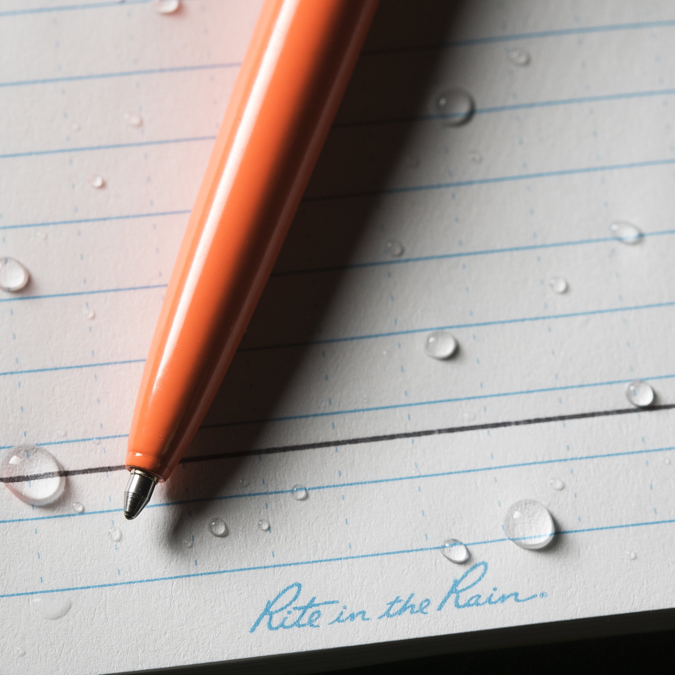 Rite in the Rain All-Weather Metal Retractable Ballpoint Pen (Orange, Black Ink) ulcwm