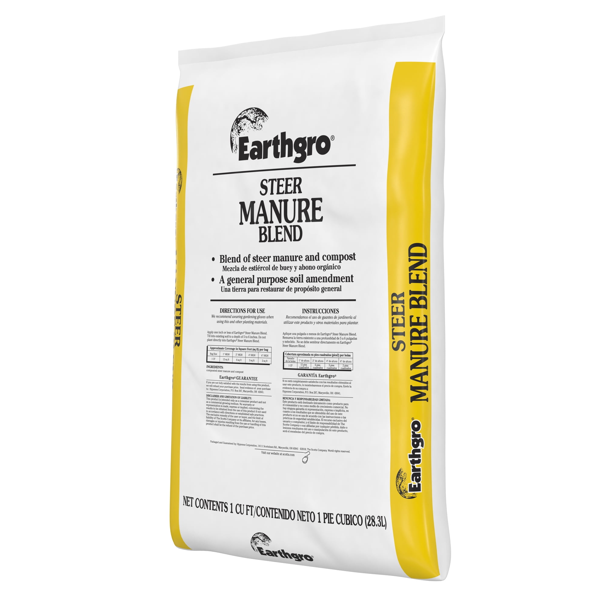 Earthgro Steer Manure Blend Soil Amendment for Gardens and Landscapes (1 cu. ft.) ny882