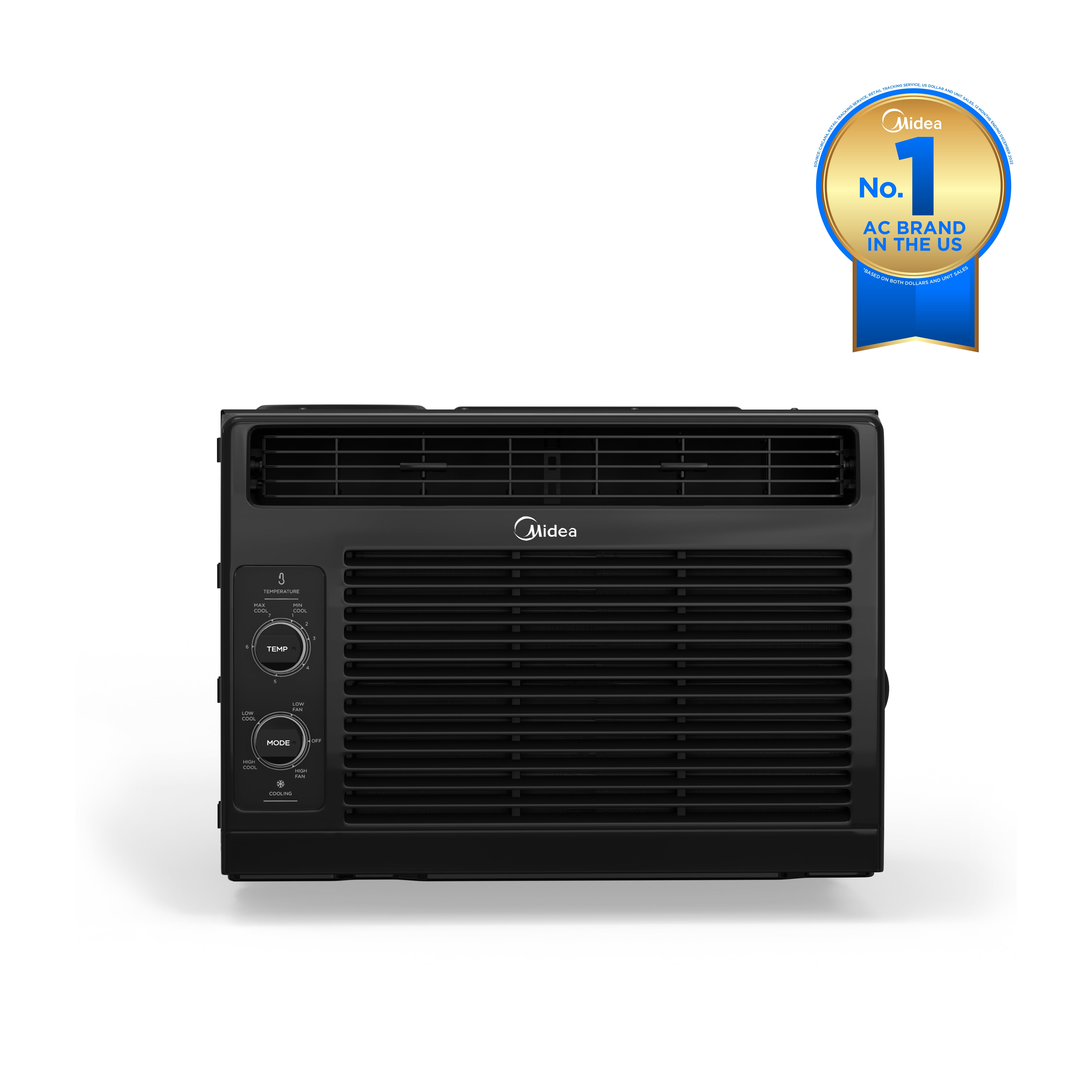 Midea 5,000 BTU Mechanical Window Air Conditioner for Small Rooms (Black, 150 sq ft) wly55