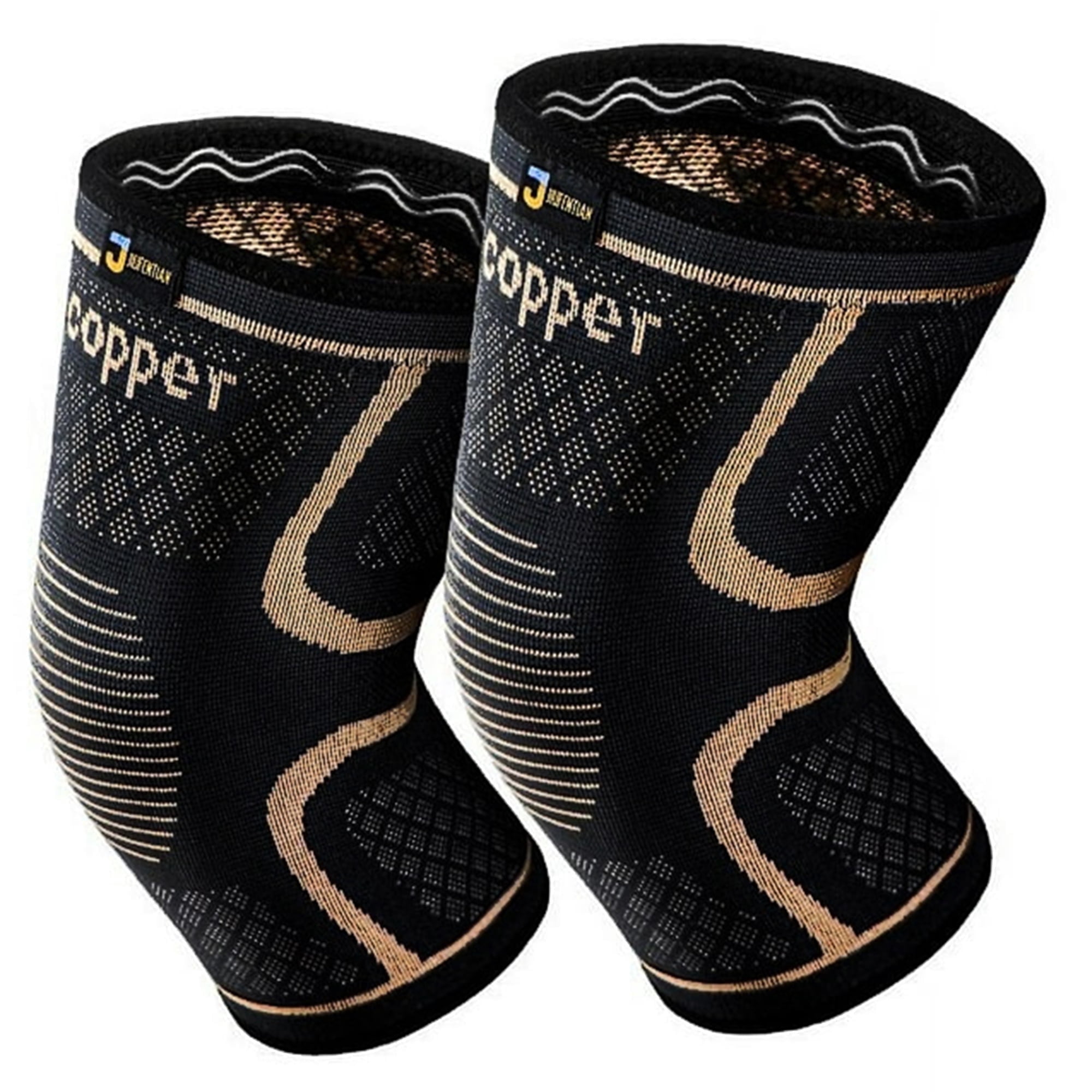 JIUFENTIAN Knee Compression Sleeve Support for Joint Stability and Pain Relief (Black, Large) vhe0r