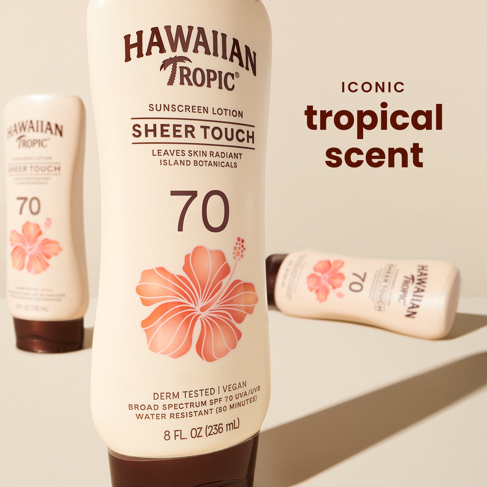 Hawaiian Tropic Sheer Touch Sunscreen Lotion, Broad Spectrum SPF 70, Ultra Radiance Formula (8 fl oz) 6movo