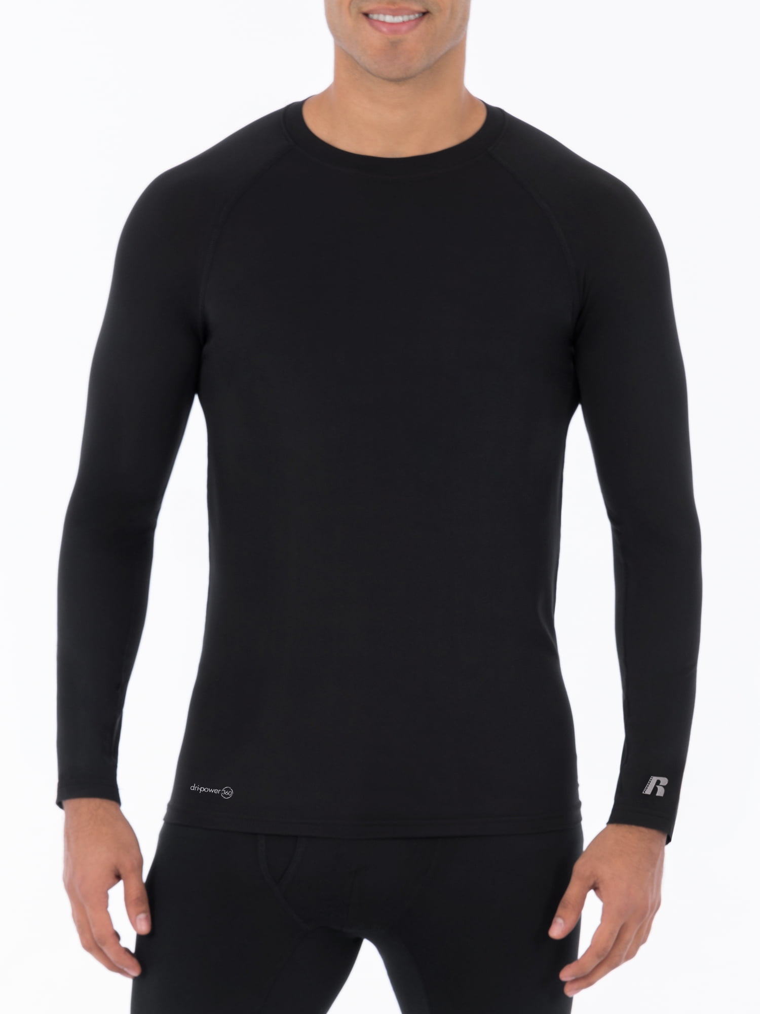 Russell Men's L2 Performance Baselayer Thermal Long Sleeve Top (Black, M-5XL) ezgis