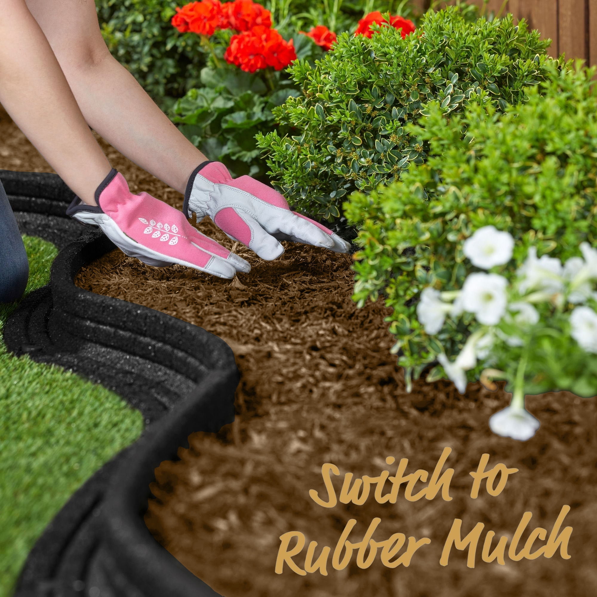 GroundSmart Cypress Shredded Rubber Mulch (Beige, 75 cu ft) sr8mp