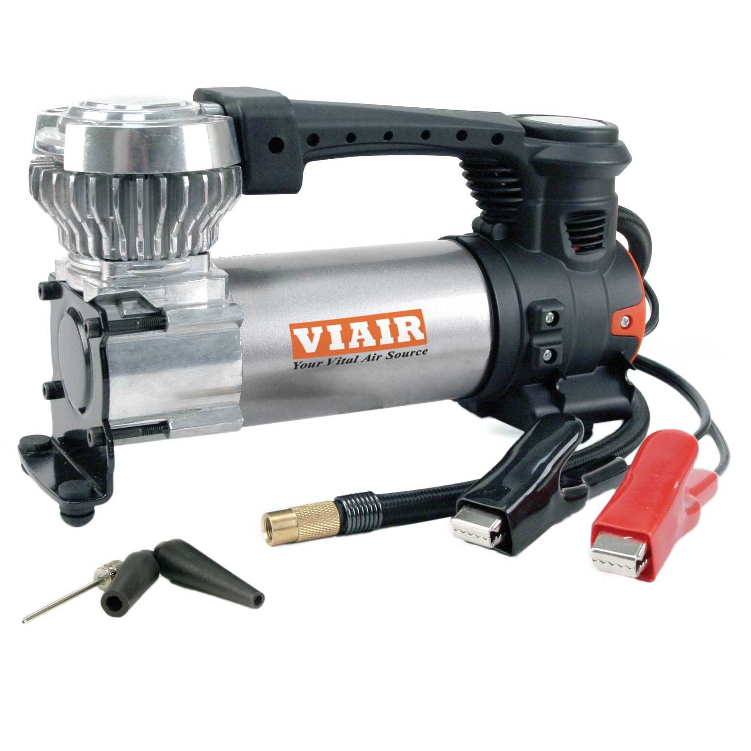 VIAIR 88P Portable Tire Inflator Compressor Kit (120 PSI, 1.47 CFM, Silver, 9.8 x 3.2 x 5.6 in) ulfeh