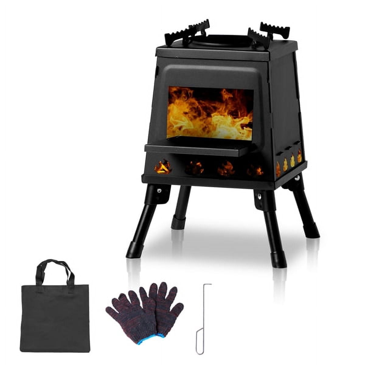 YDLW 38 in Outdoor Fire Pit and BBQ Grill Combo (Black, 38 in) 77elf