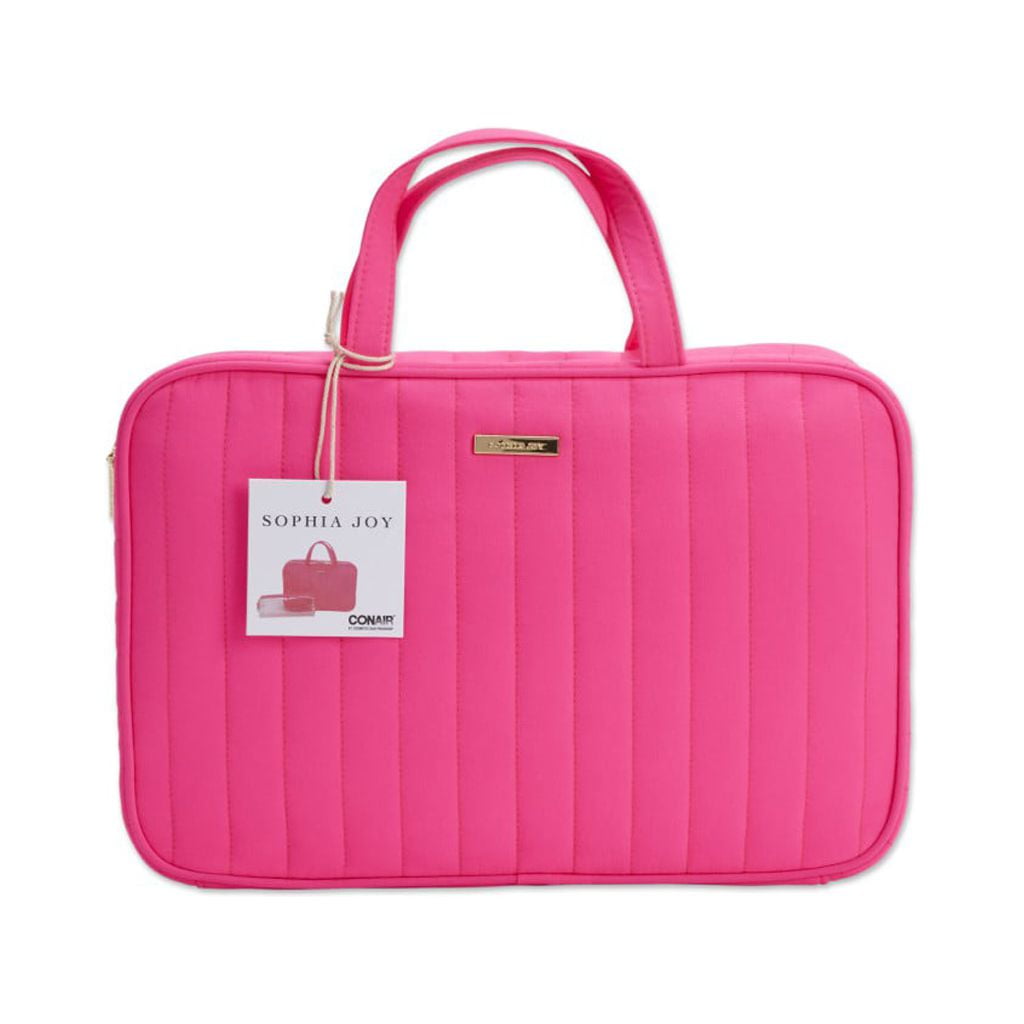 Conair Sophia Joy 2-Piece Weekender Cosmetic Bag Set (Pink, 2-Piece) ueuad