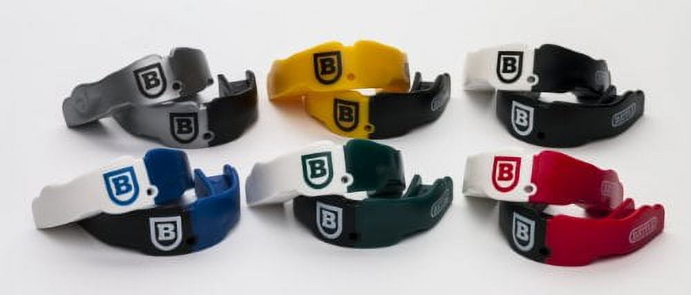 Battle Sports Youth Football Mouthguard with Straps (Black, 2-Pack) qfz90