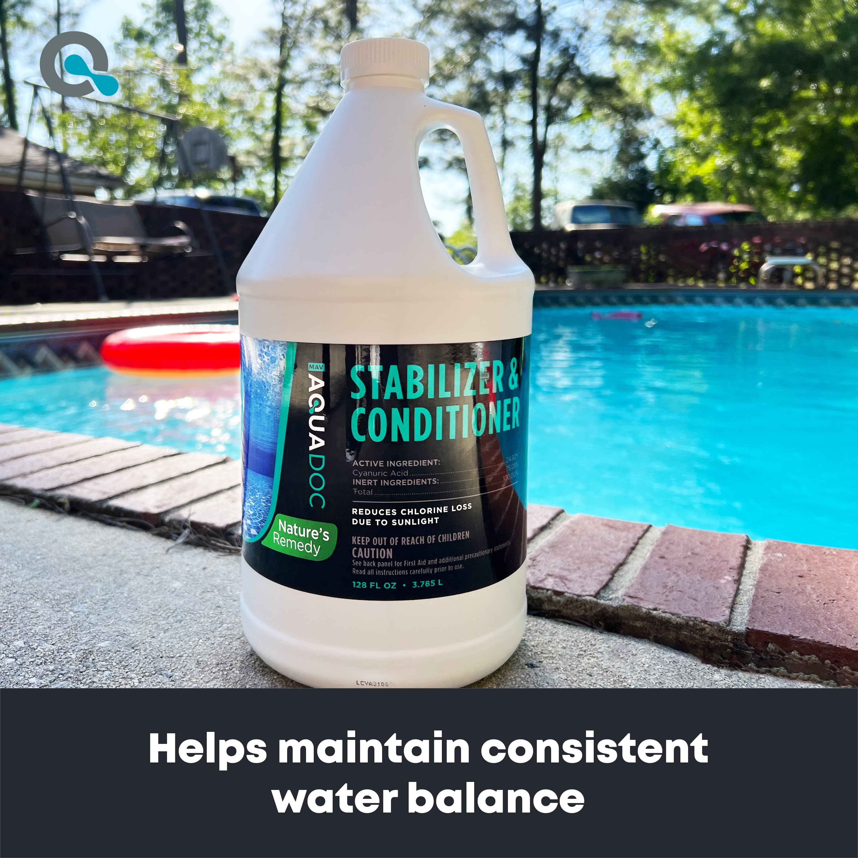 AquaDoc Cyanuric Acid Pool Stabilizer and Conditioner (128 fl oz) zzn2c