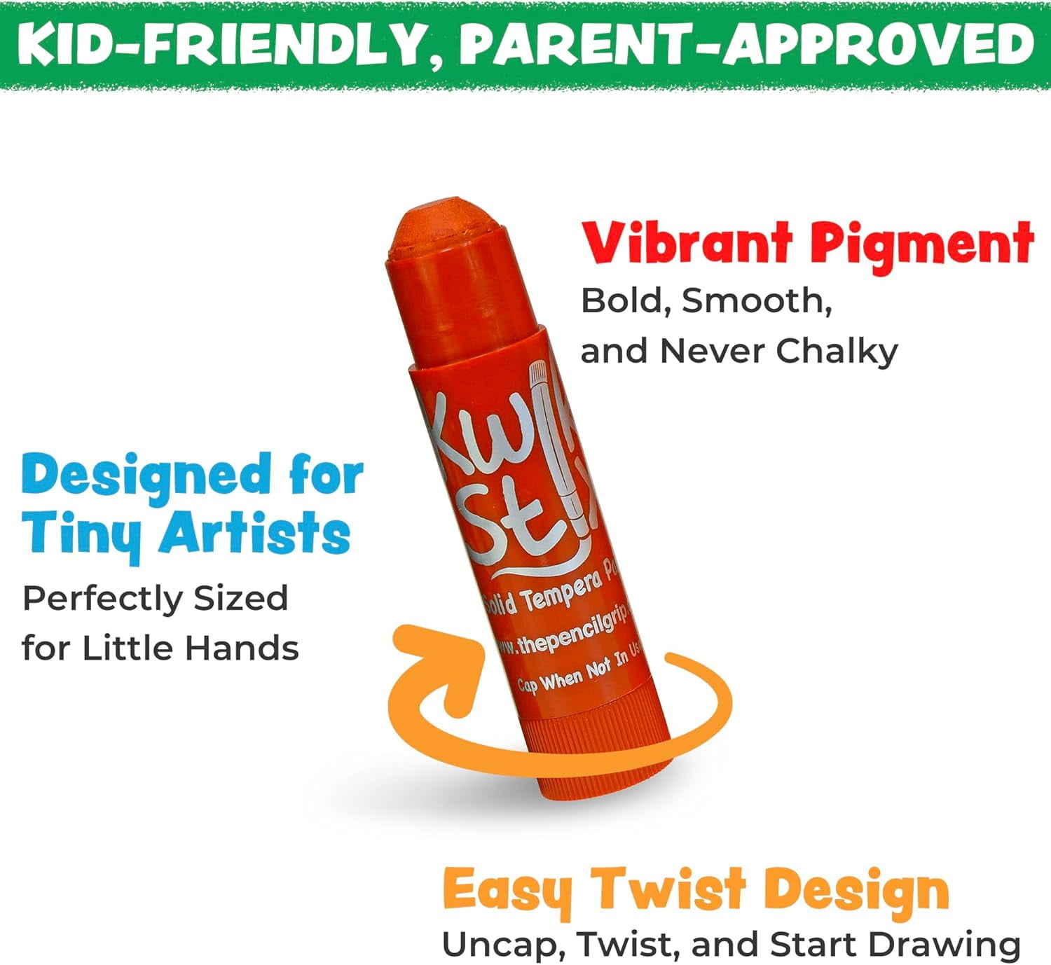 The Pencil Grip Kwik Stix Tempera Paint Sticks (Classic Colors, 12 Count) ns9l7
