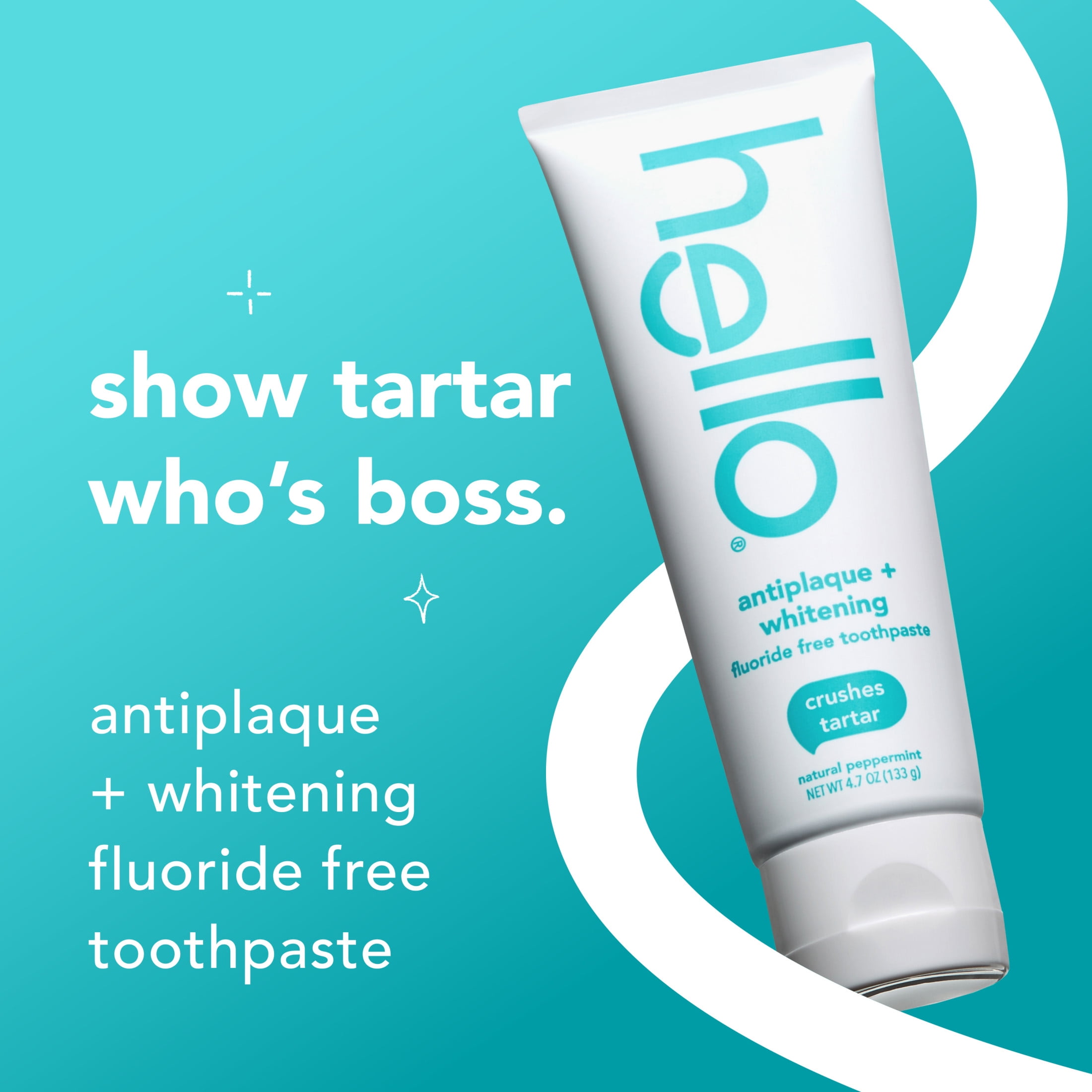 Hello Antiplaque and Whitening Fluoride Free Toothpaste, Natural Peppermint (4.7 oz) 70by1