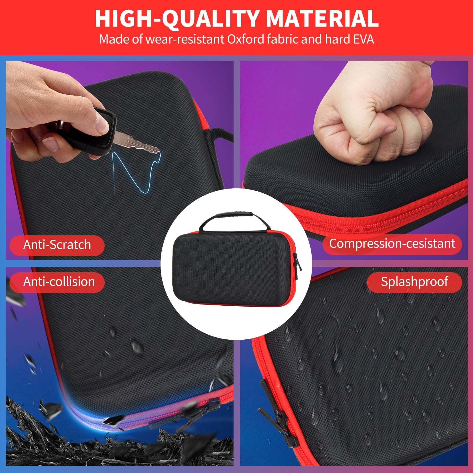 PHANCIR Carrying Case for Nintendo Switch 2 (2025) Protective Travel Bag with Screen Protector (Black, 11.81 in x 5.51 in x 2.56 in) se4aj