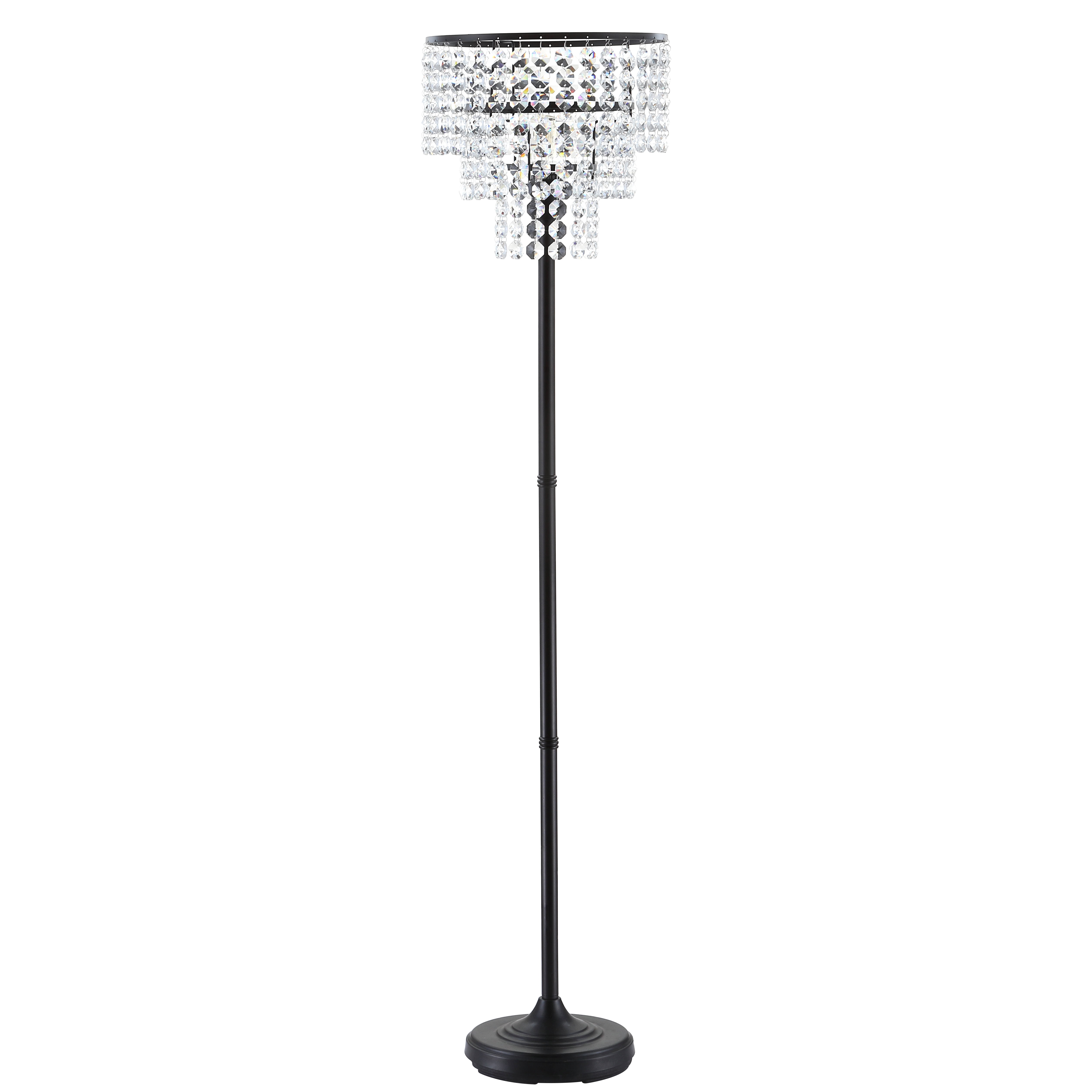 JONATHAN Y Juliette Crystal Floor Lamp, Elegant Metal Lighting Fixture (Bronze, 60 in) i84vx