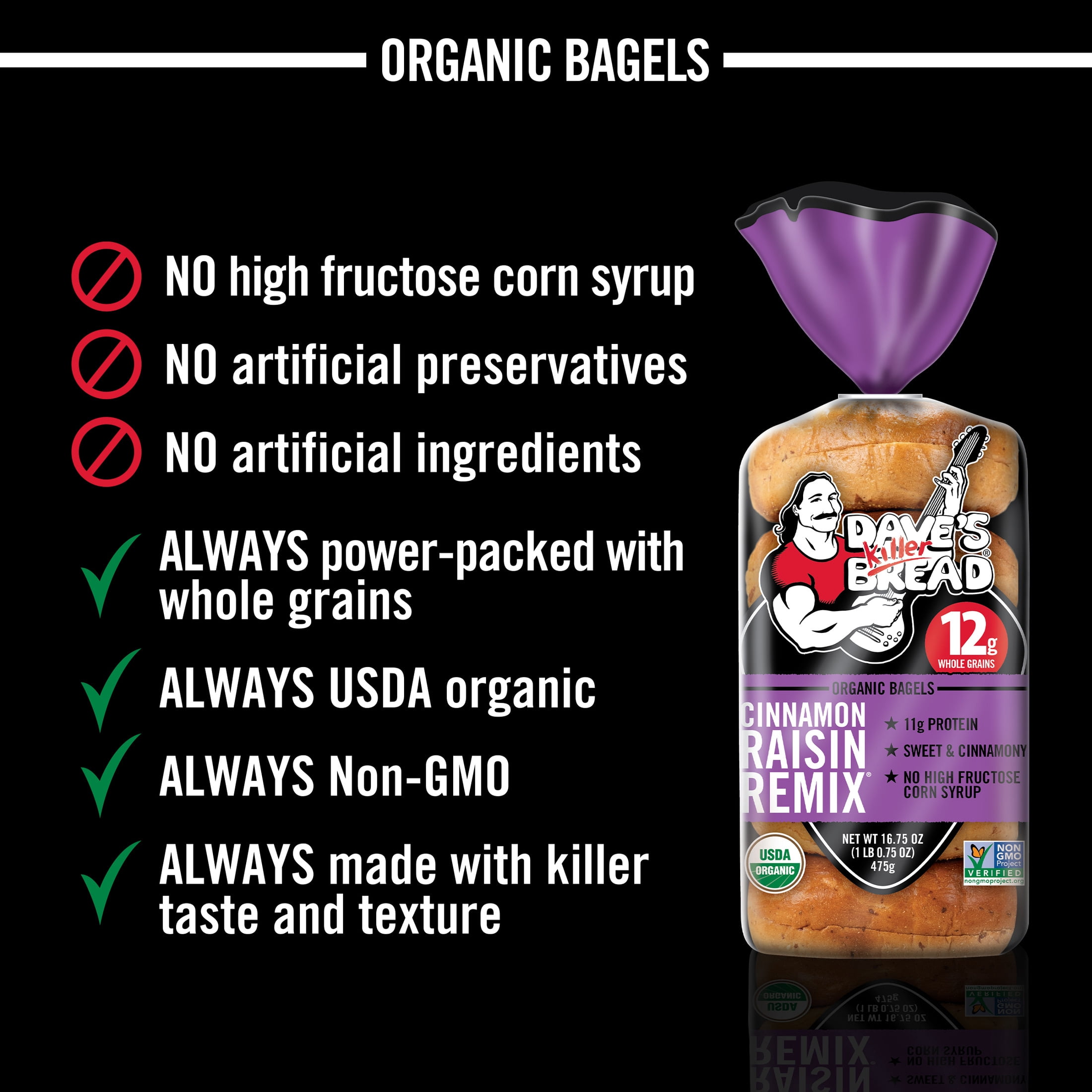 Dave's Killer Bread Cinnamon Raisin Remix Organic Bagels (5 Count) i1ih5
