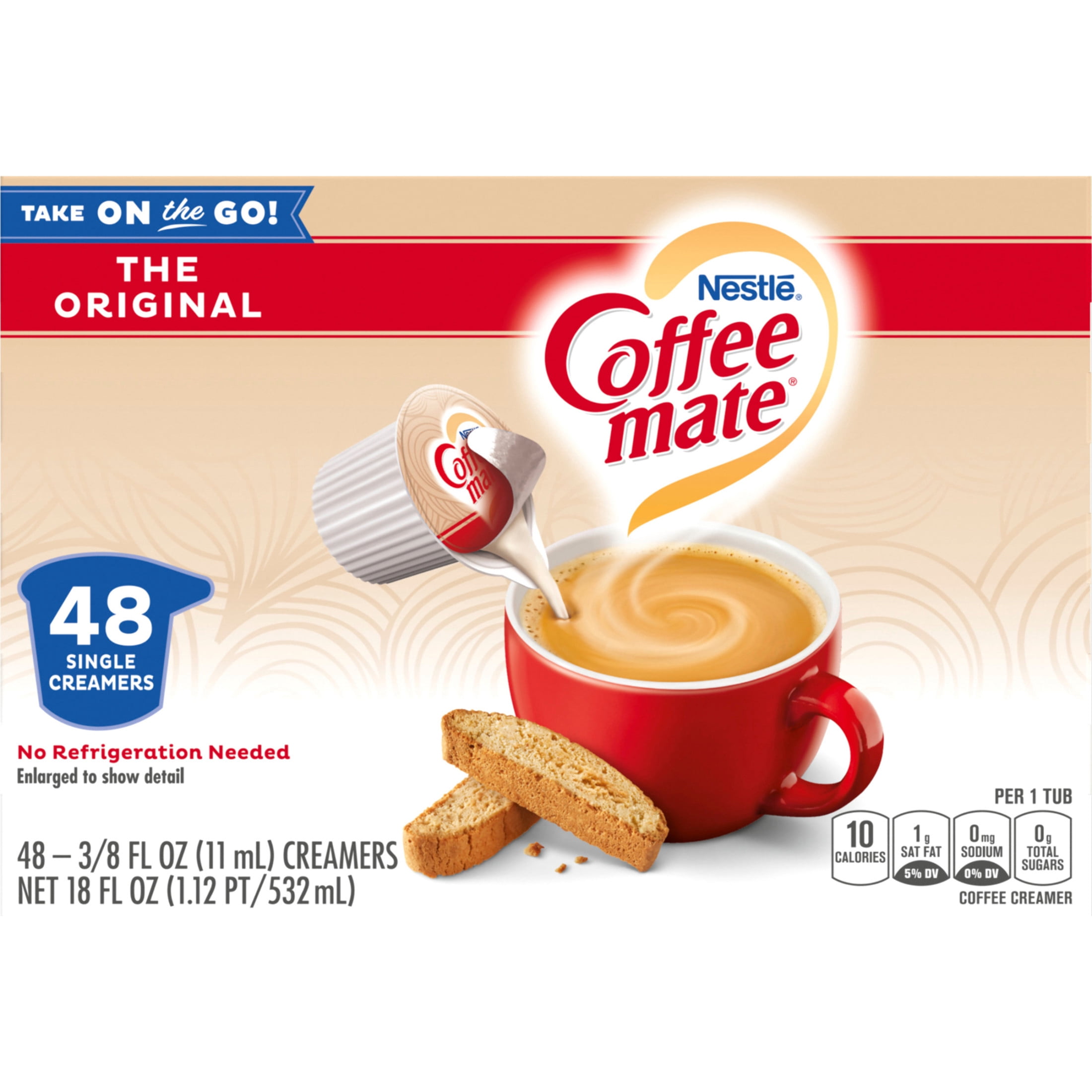 Coffee mate The Original Liquid Coffee Creamer Singles (Original, 48 Count) 7jlbs