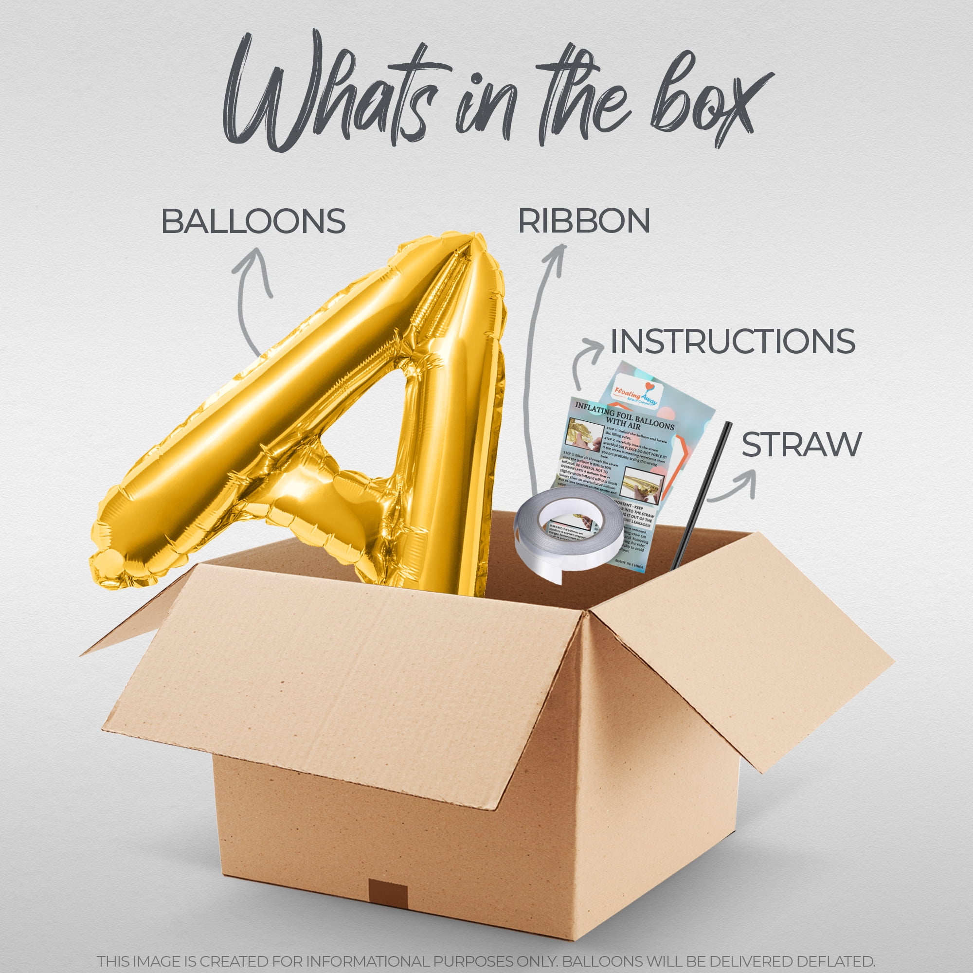 Floating Away Balloon Company IN MY 1ST GRADE ERA Foil Mylar Letter Balloon Banner (Gold, 16 in) t67xi