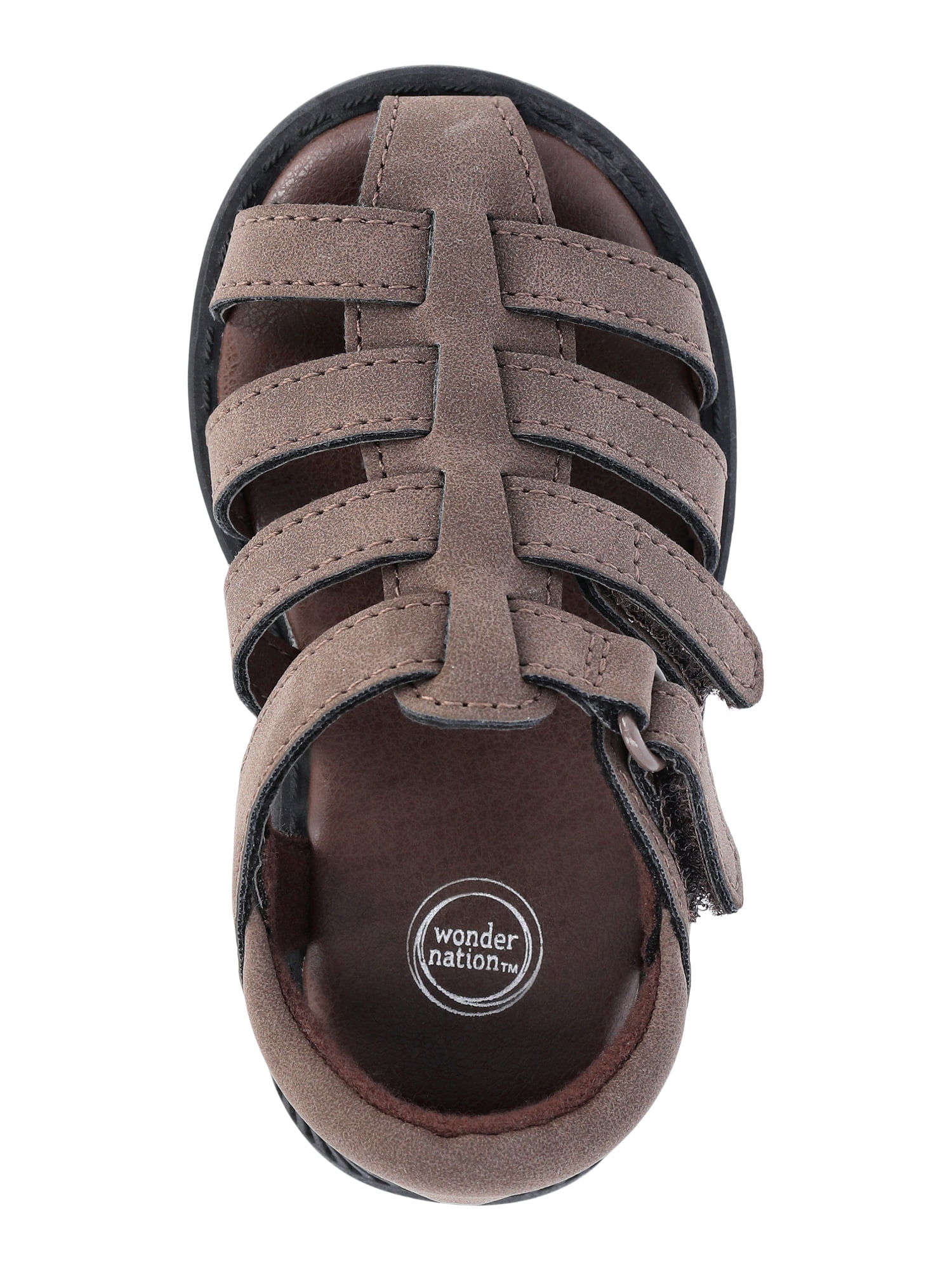 Wonder Nation Baby Boys Fisherman Sandals (Brown, 5 in) tro8n