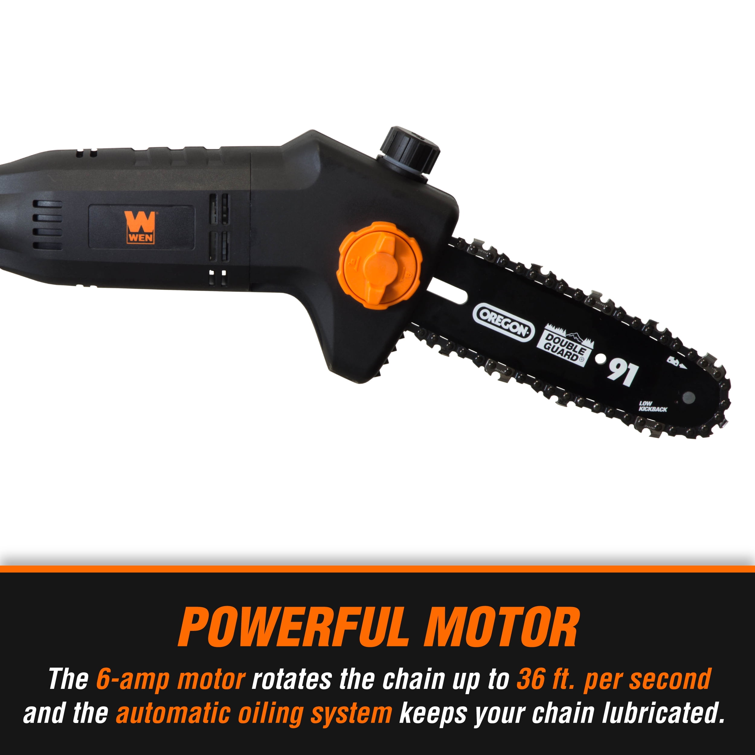 WEN 6-Amp 8-Inch Electric Pole Saw (Adjustable 5.3 ft to 7.3 ft Reach) tf8gl