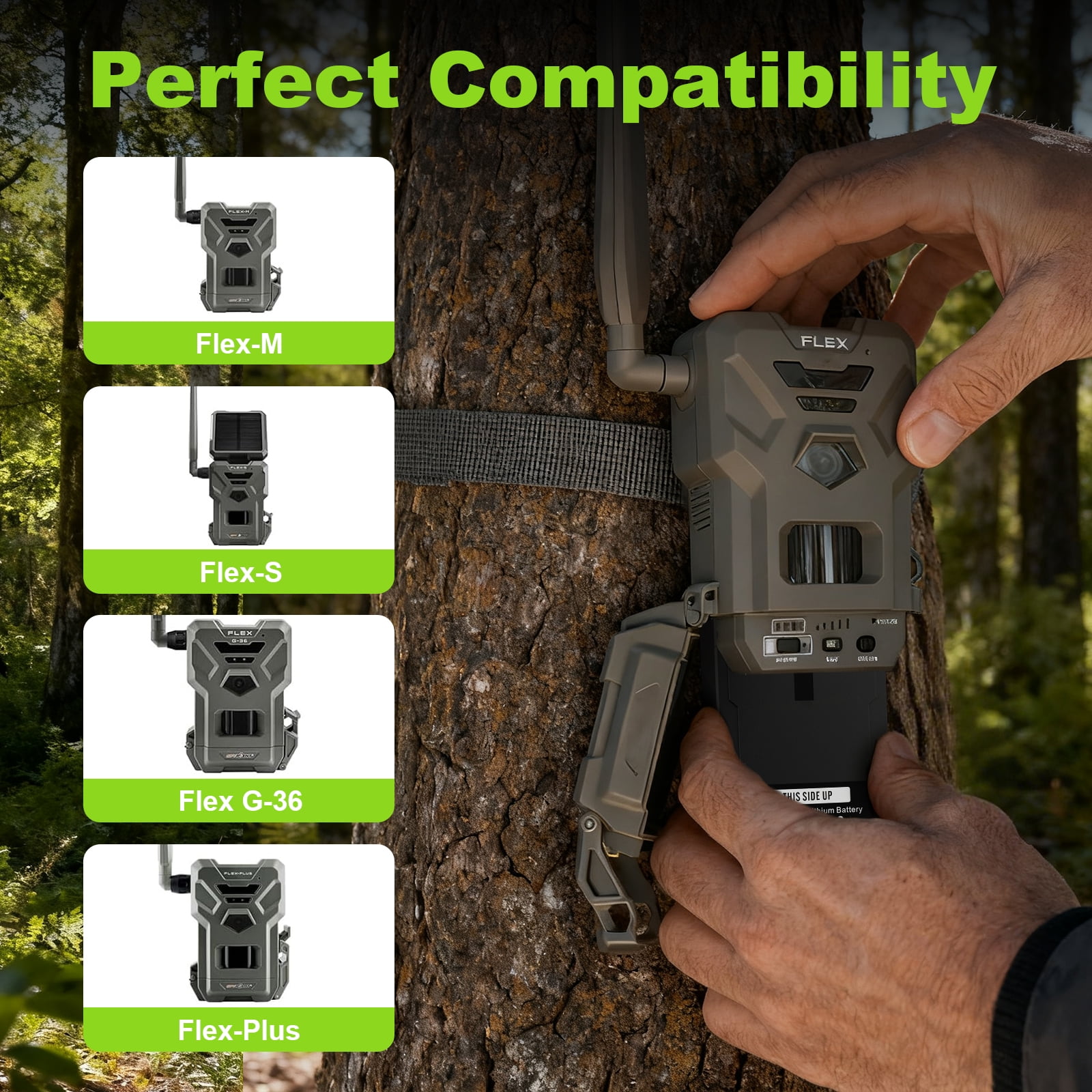 MADOT LIT-22 Rechargeable Battery Pack for SPYPOINT Flex Series Trail Cameras (7000mAh, 4 Pack) k8aby