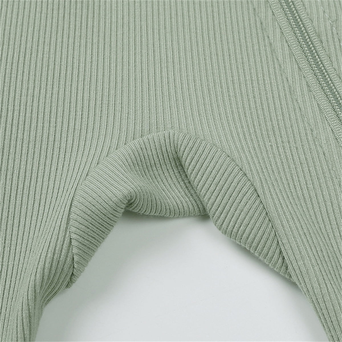 ATAIKU Newborn Baby Bamboo Pajamas Long Sleeve Zipper Sleepwear (Green, 0-24 Months) j5tiu