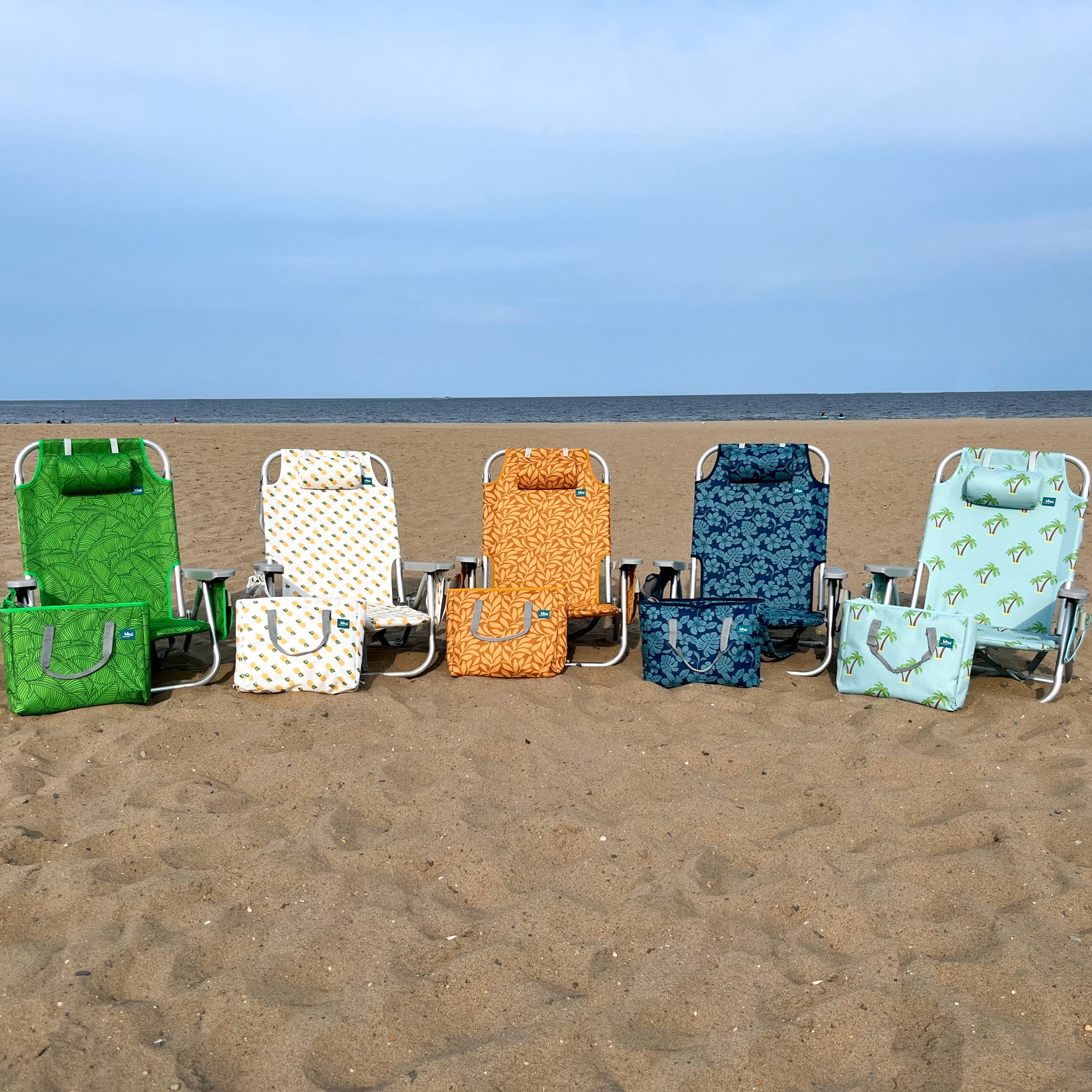 Bliss Hammocks Aluminum Beach Chair with Detachable Cooler Bag and 5 Reclining Positions (Amber Leaf, 275 lb Capacity) emyx4