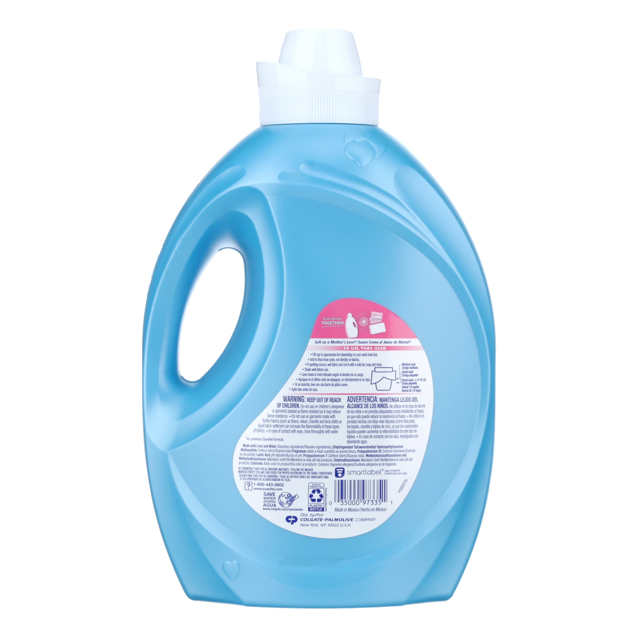 Suavitel Liquid Fabric Softener, Field Flowers, Long-Lasting Freshness (120 oz) 5witx