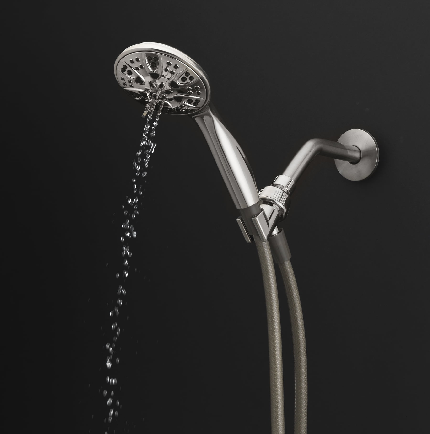 Mainstays 5-Spray Handheld Shower Head with 60 in. Hose (Brushed Nickel, 1.8 GPM) w4blf