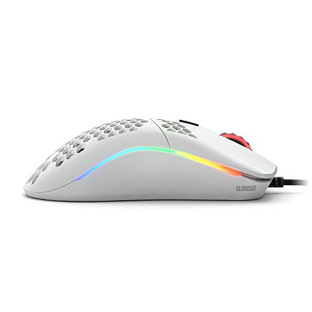 Glorious PC Gaming Race Model O Minus Wired Gaming Mouse (Matte White, 6 Buttons) v9fkb