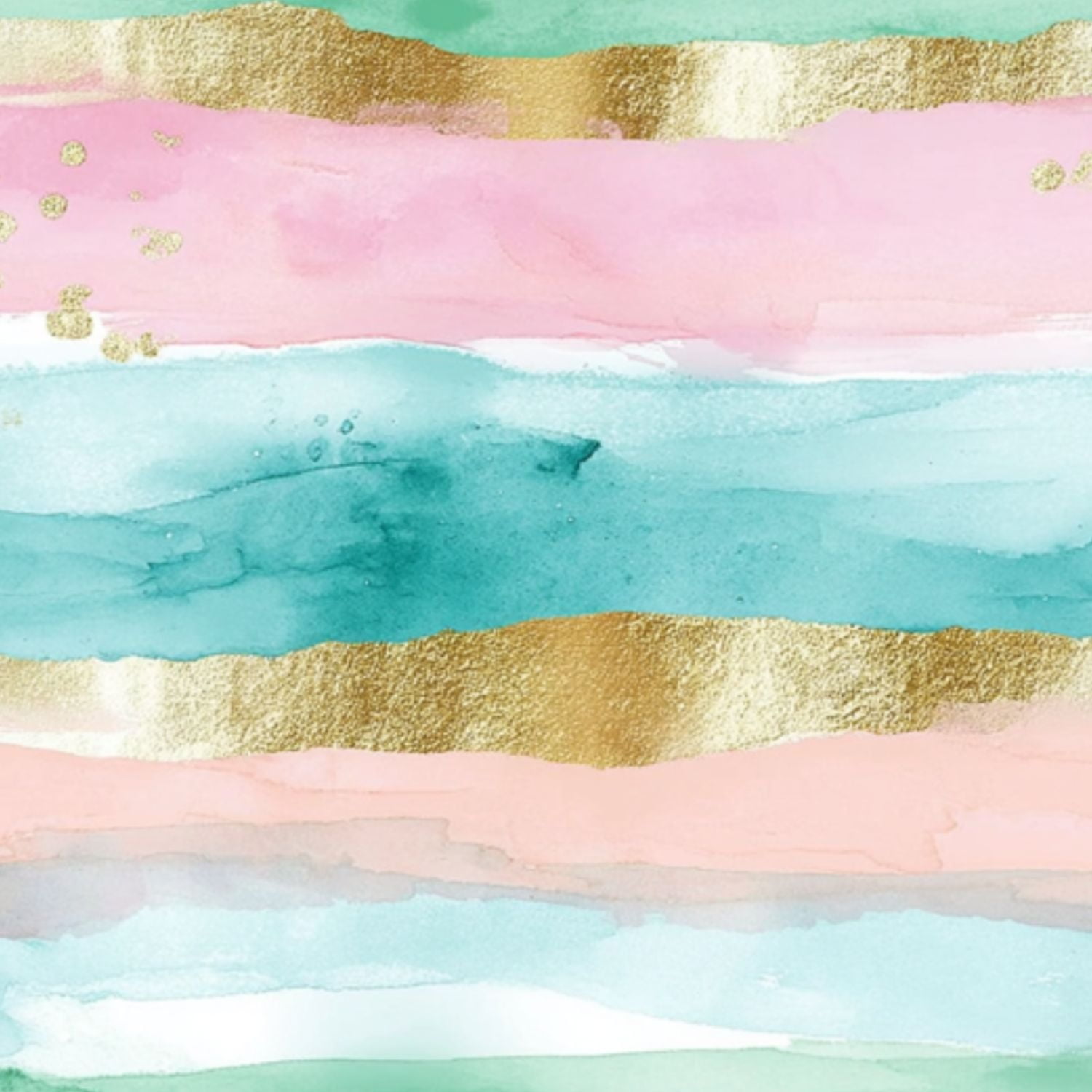 Kanworse Boho Peel and Stick Wallpaper Abstract Watercolor Stripes with Gold Accents (Gold, 17.7 in x 9.8 ft) fazqc