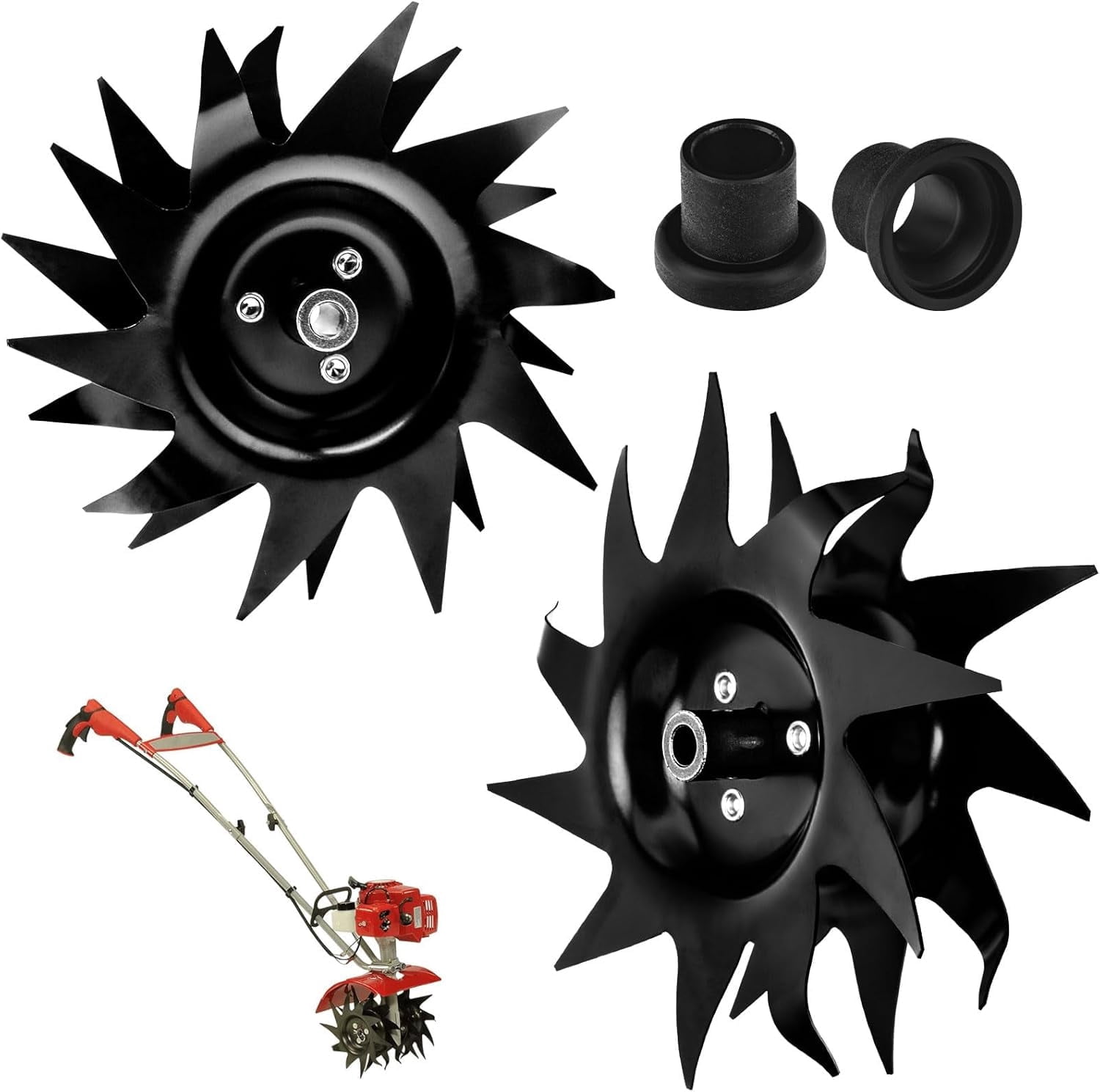 Navellon Power Tiller Tines for Mantis Cultivator Models 7222 7225 7260 7261 7262 (1 Set) v7a88