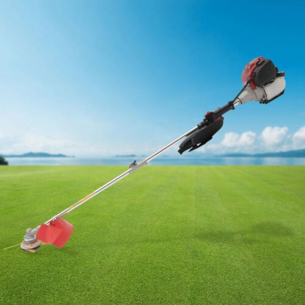 Generic 4-Stroke 35.88cc Gas String Trimmer Lawn Weed Edger with Shoulder Strap (Red, 24.7 fl oz) 35srz