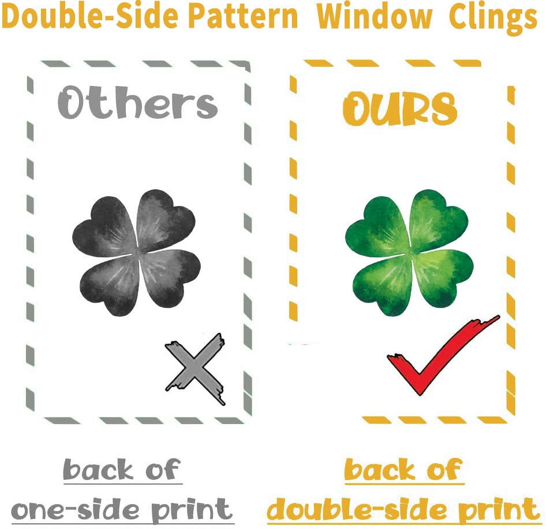 Aihimol St. Patrick's Day Window Clings Shamrock Decals (4 Sheets) 49vpn - Image 6
