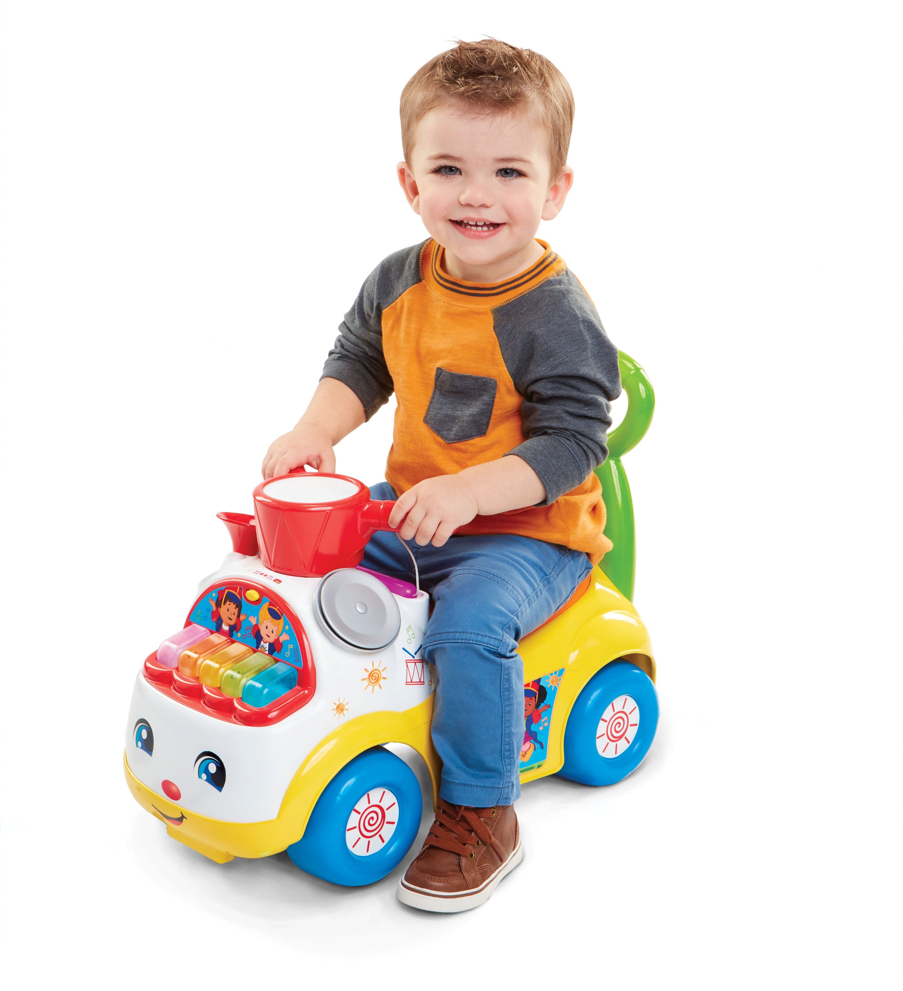 Fisher-Price Little People Music Parade Ride-On Toy with Lights and Sounds (White, 1 Pack) 9s3ht