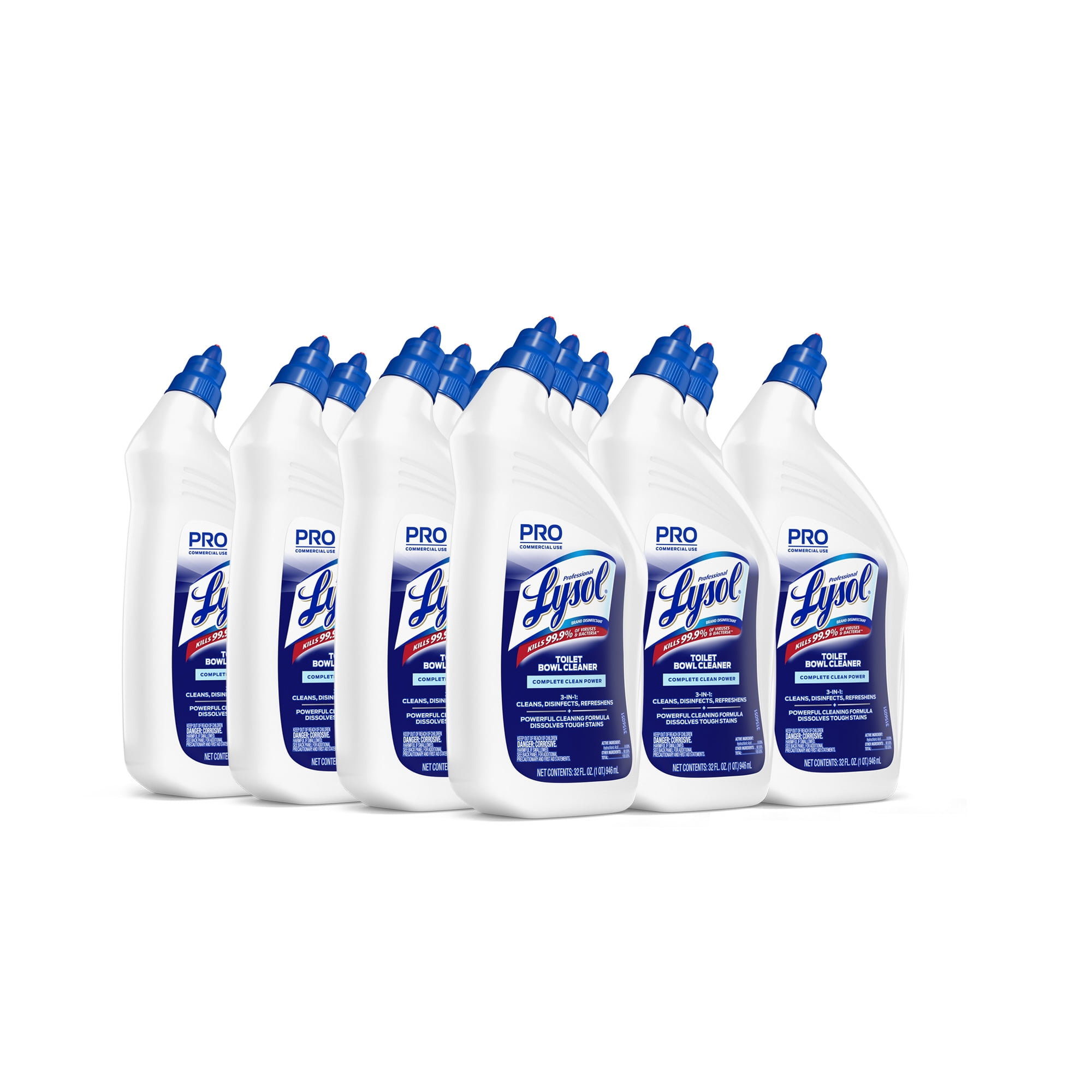 Lysol Professional Disinfectant Toilet Bowl Cleaner (Wintergreen, 32 fl oz, 12 Pack) 0fxtr