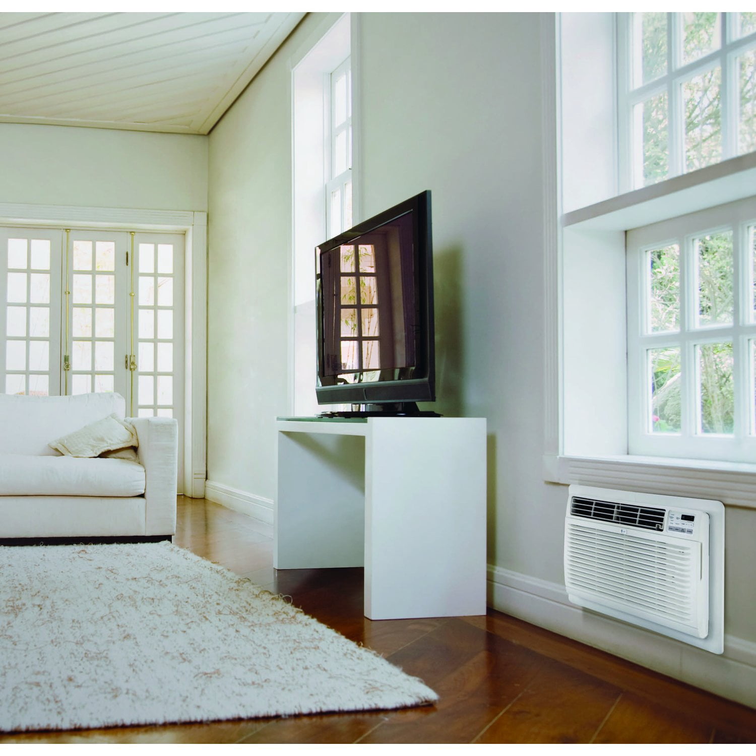 LG 7,800 BTU Through-the-Wall Air Conditioner with Remote Control (White, 330 Sq. ft. Coverage) jsvdj