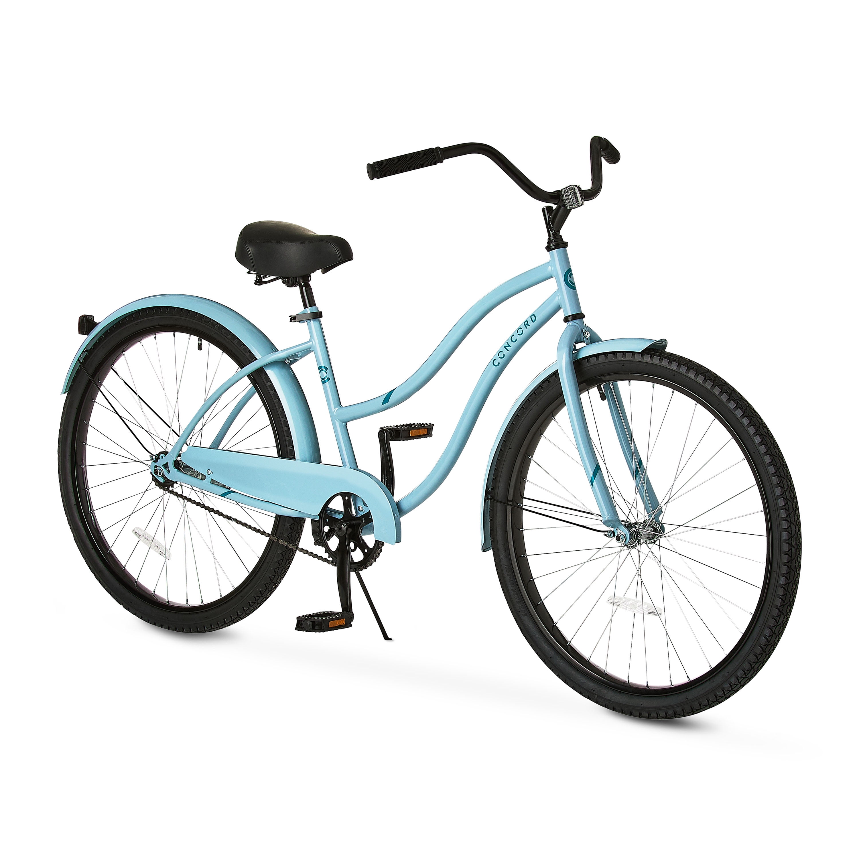 Concord Pacifica Cruiser Bicycle, Durable Steel Frame, Comfortable Padded Seat, Unisex Adult Bike (Light Blue, 26 in) 366nn