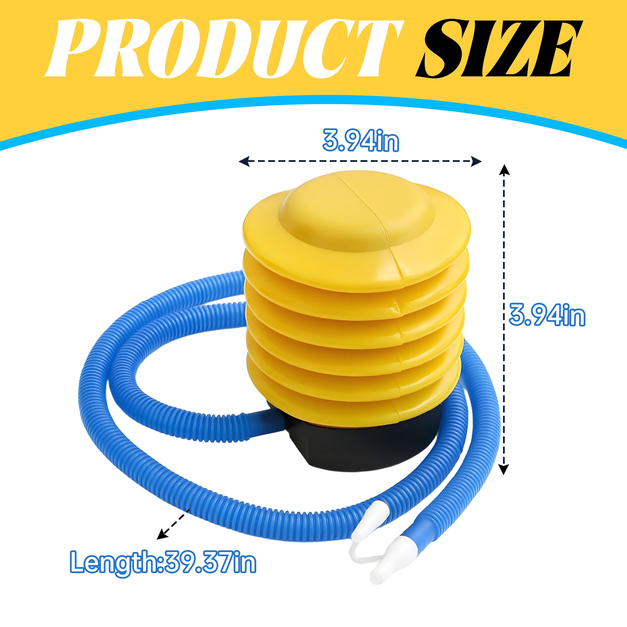 BESTSKY Manual Foot-Pump Balloon Inflator, Portable Air Pump for Party Decorations and Crafting (3.94x3.94x3.94 in) 86eb9