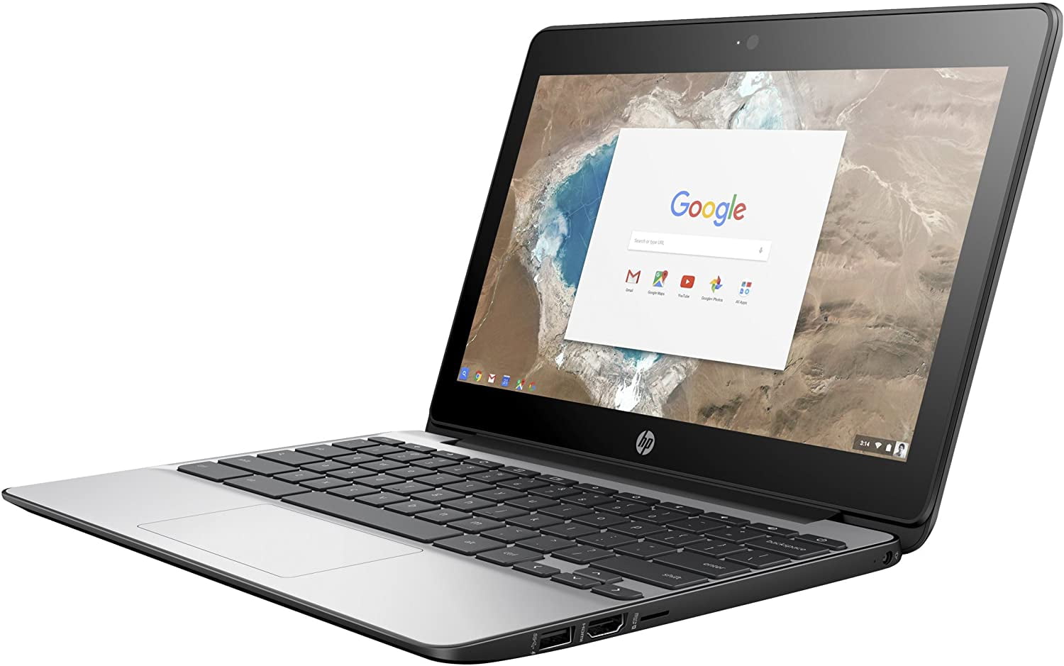 HP Chromebook 11 G5 Laptop, Intel Celeron N3060, 4GB RAM, 16GB SSD, Chrome OS (Black, 11.6 in) 4t9ky