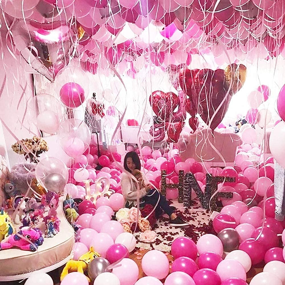 AYUQI Pink Balloon Garland Arch Kit for Wedding Birthday Party Decorations (Pink, 50 Pack) 6w5zn