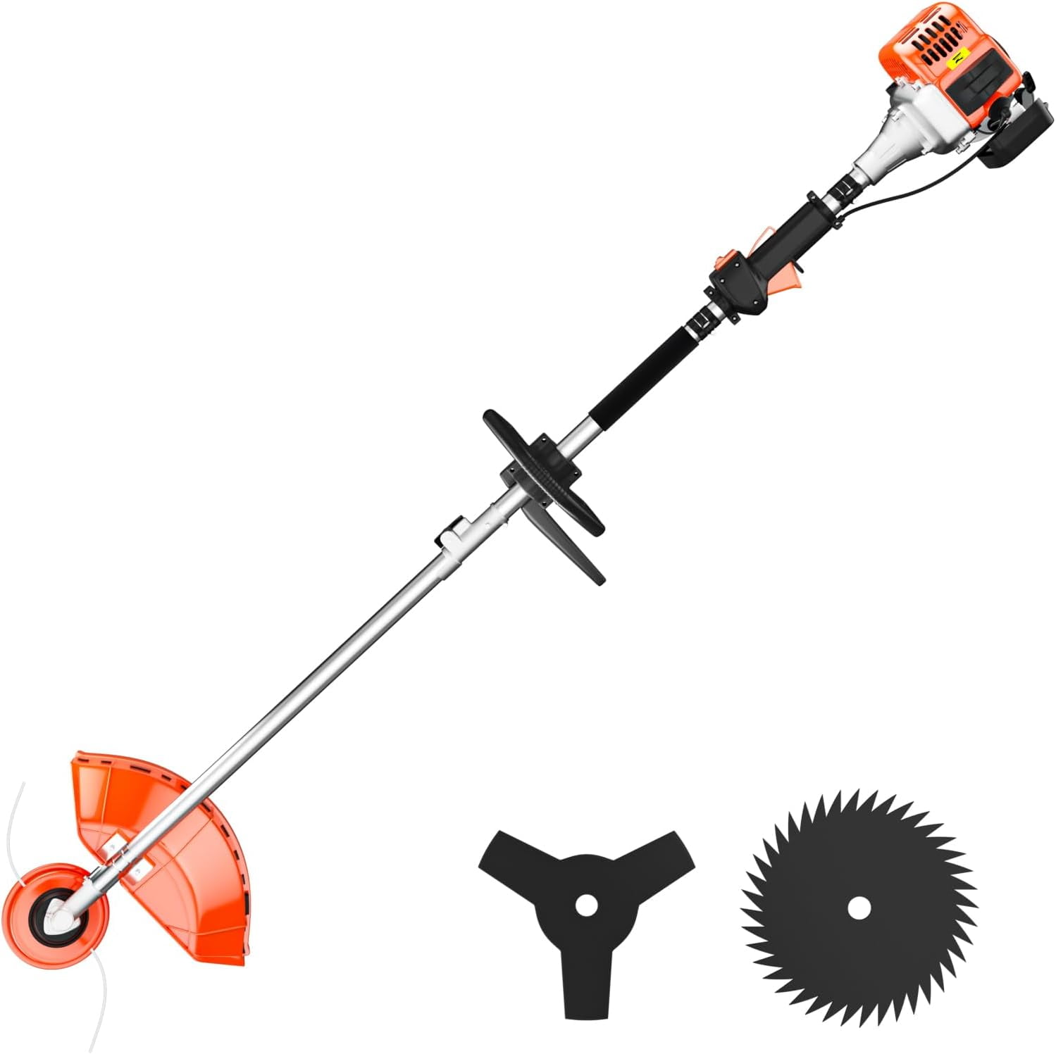 EAYSG 36cc Gas String Trimmer, 3-in-1 Brush Cutter and Weed Eater (Orange, 36cc) mopmk