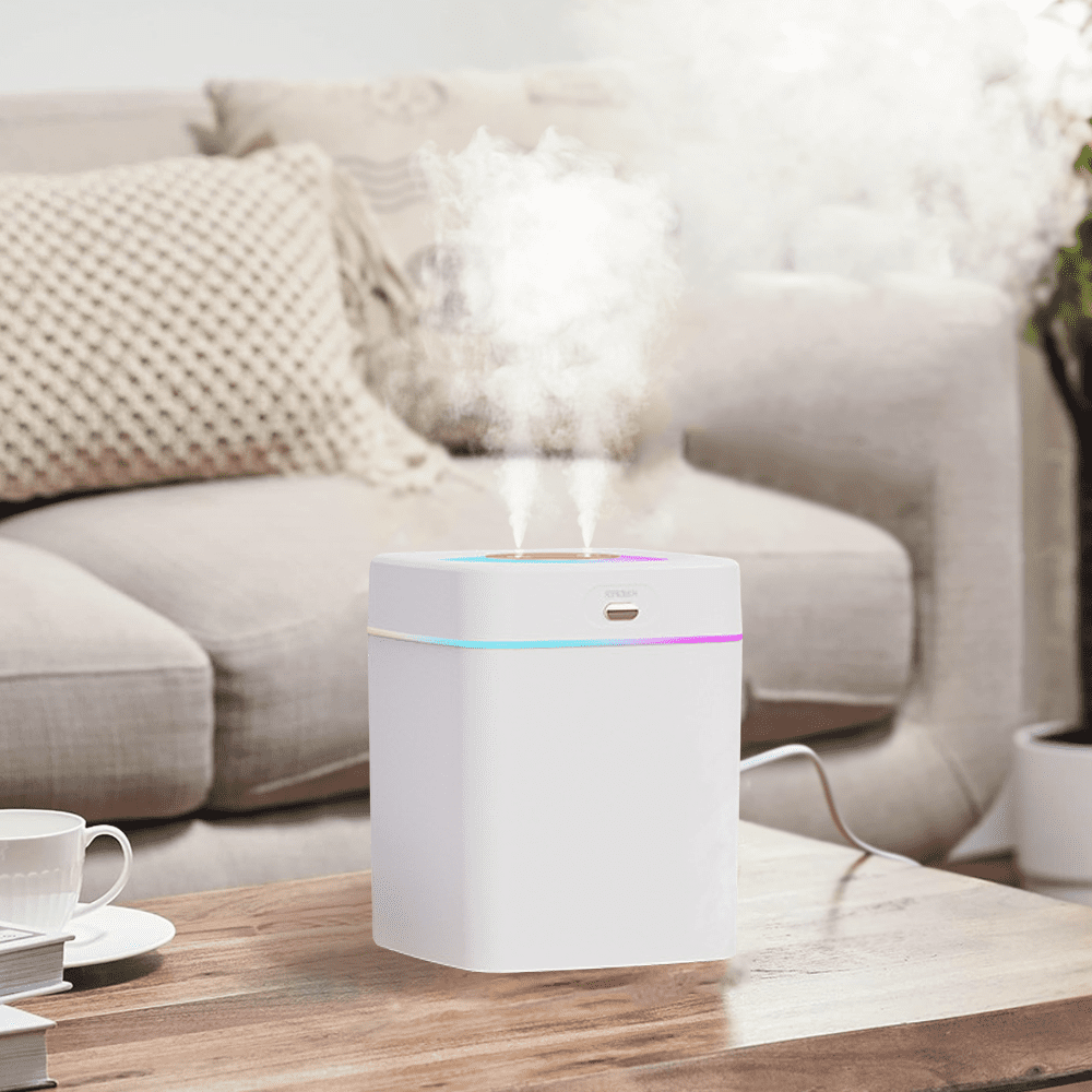 HHENGYISOUL Large Room Humidifier, Top Fill Ultrasonic Mist Maker with Dual Spray Ports and Night Light (White, 101 fl oz) 1uexa