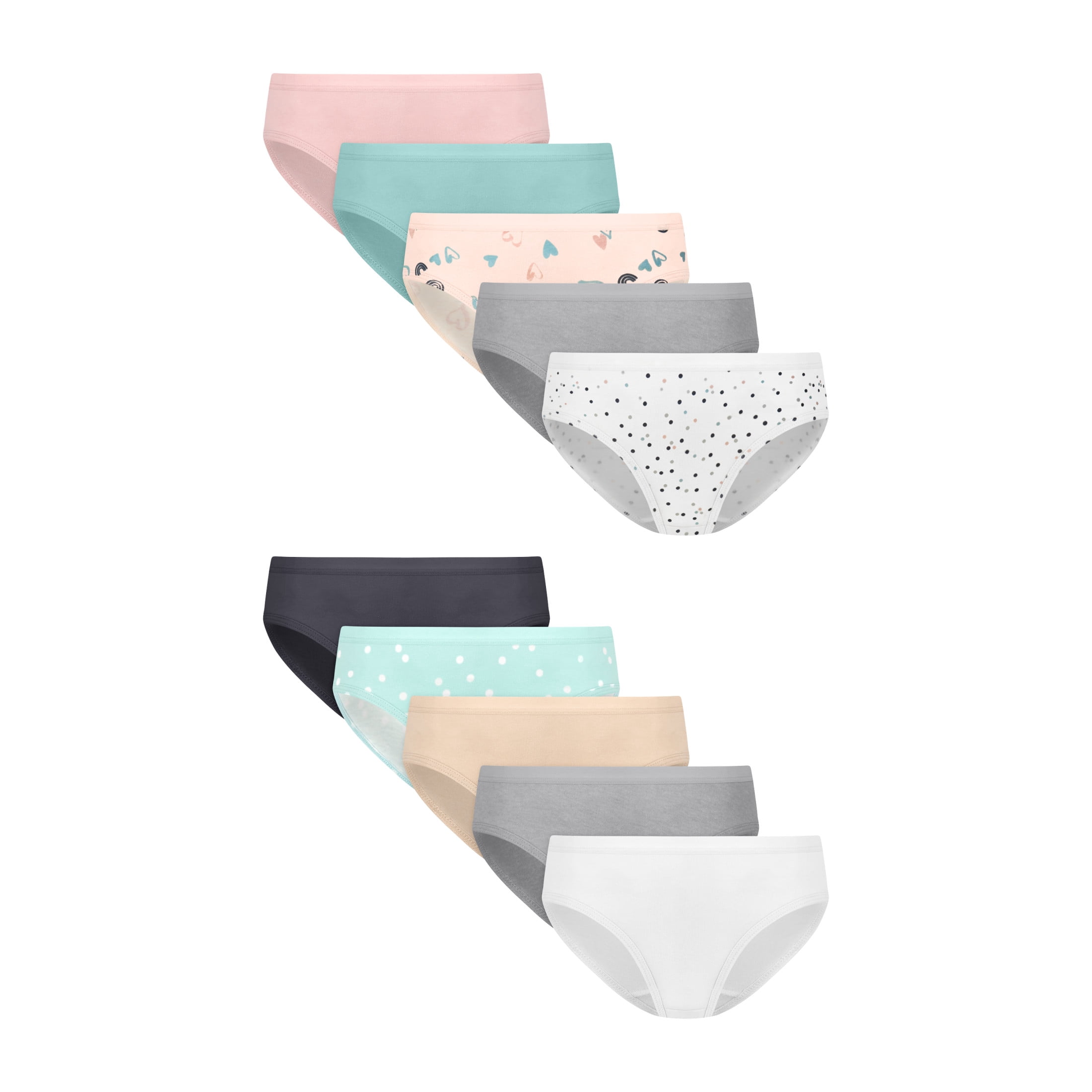 Hanes Girls Hipster Underwear Cotton-Stretch Panties (Yellow, 10-Pack) qdh1k