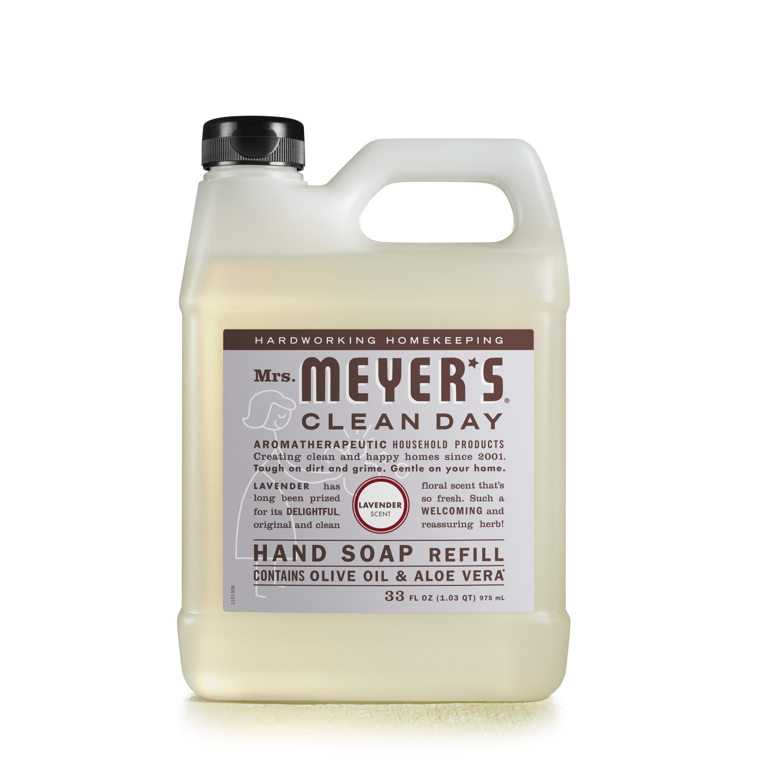 Mrs. Meyer's Clean Day Liquid Hand Soap Refill, Lavender Scent, Moisturizing Formula (4 Pack, 33 fl oz) y8a41
