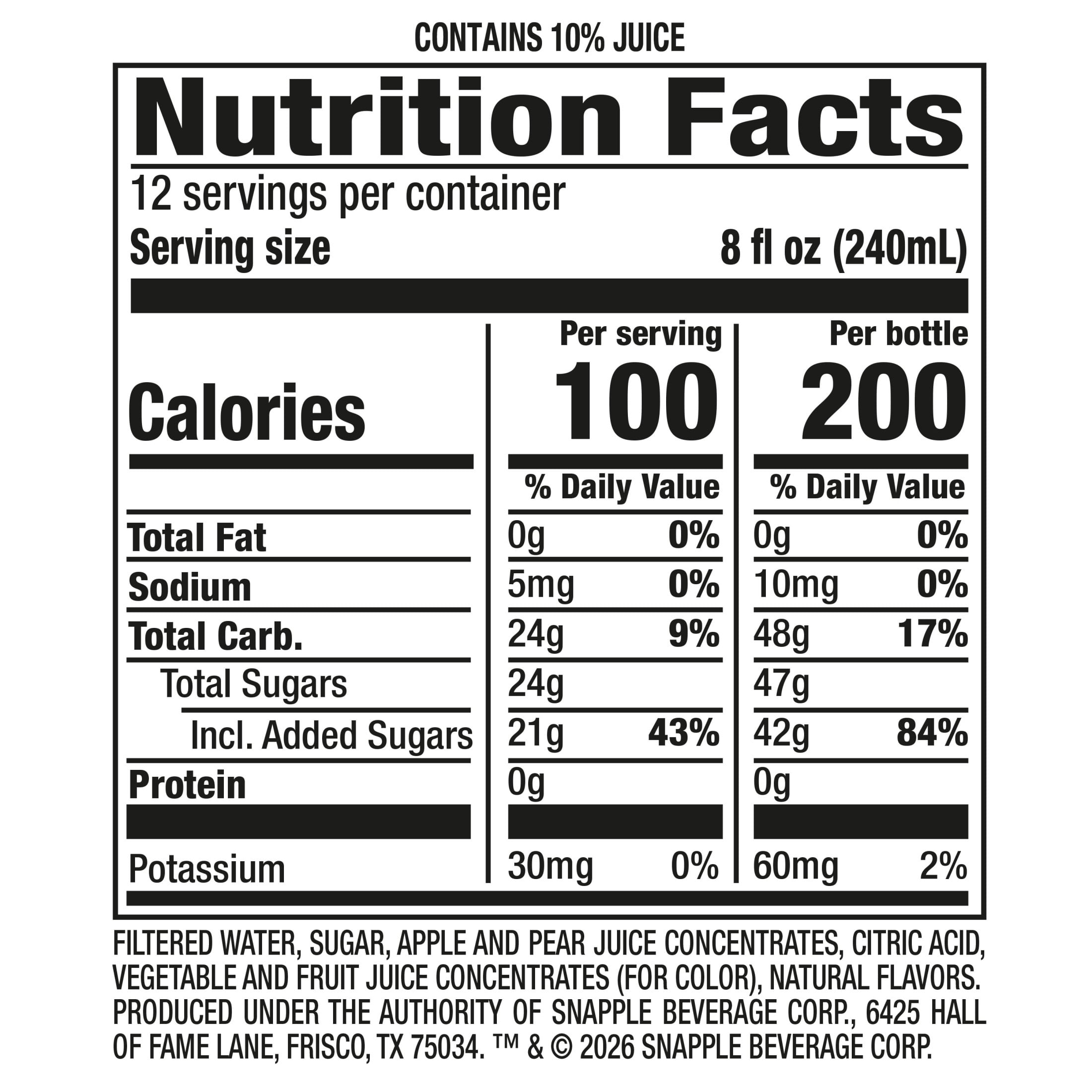 Snapple Apple Juice Drink, Crisp Refreshing Fruit Beverage (6 Pack, 16 fl oz) jide6