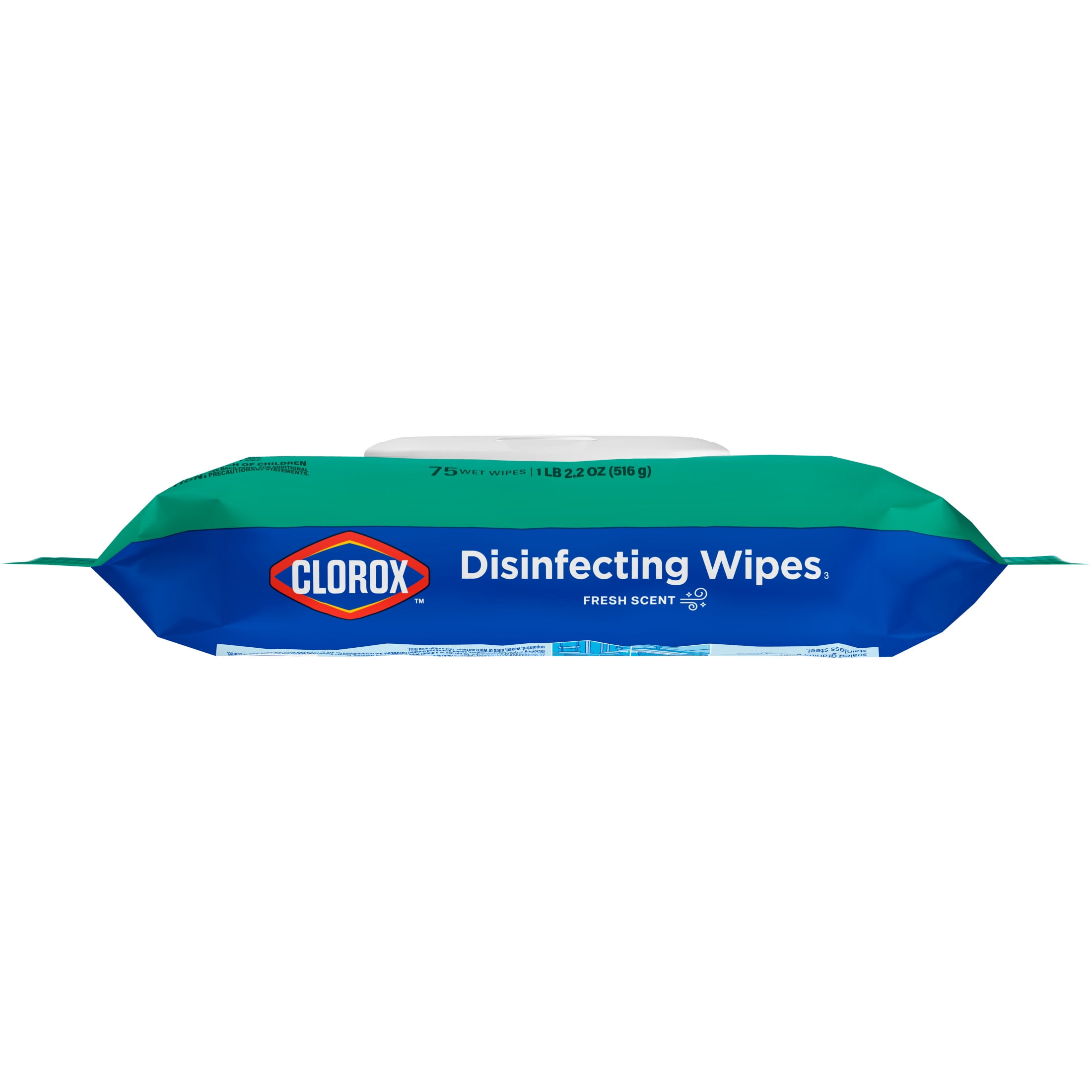 Clorox Disinfecting Cleaning Wipes, Bleach Free, Fresh Scent (3 Pack, 225 Count) ttey4