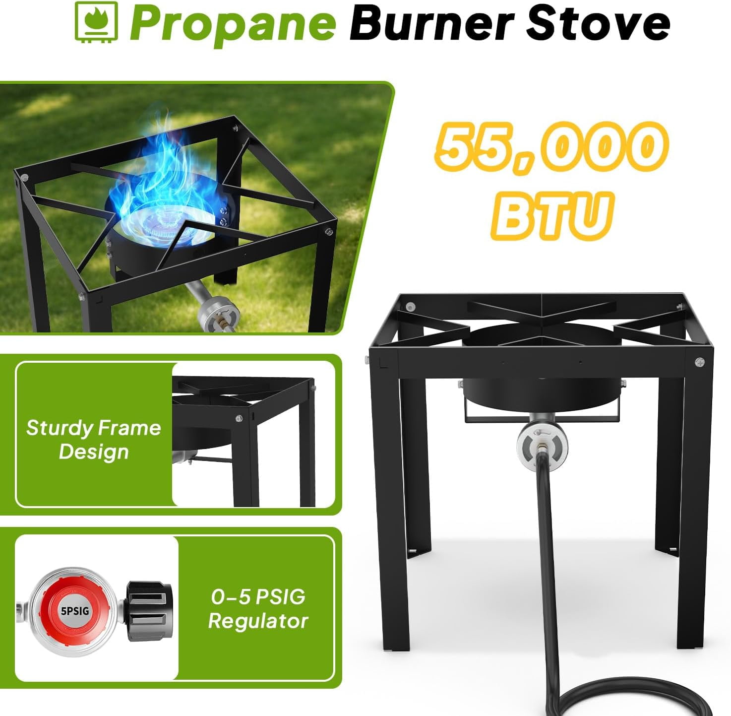 Generic 18QT Propane Deep Fryer Outdoor Cooking Station with 2 Baskets, Thermometer, and 58,000 BTU Burner (18 Quart) reur6